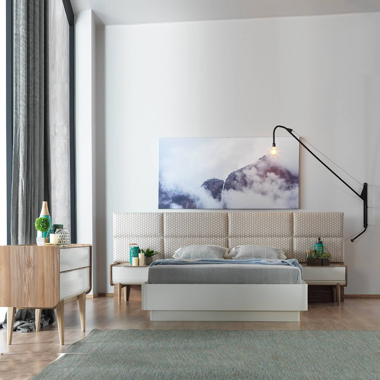 Toledo Bedroom Set Grey001 - Bedroom Sets - ebarza Furniture UAE | Shop Modern Furniture in Abu Dhabi & Dubai - مفروشات ايبازرا في الامارات | تسوق اثاث عصري وديكورات مميزة في دبي وابوظبي