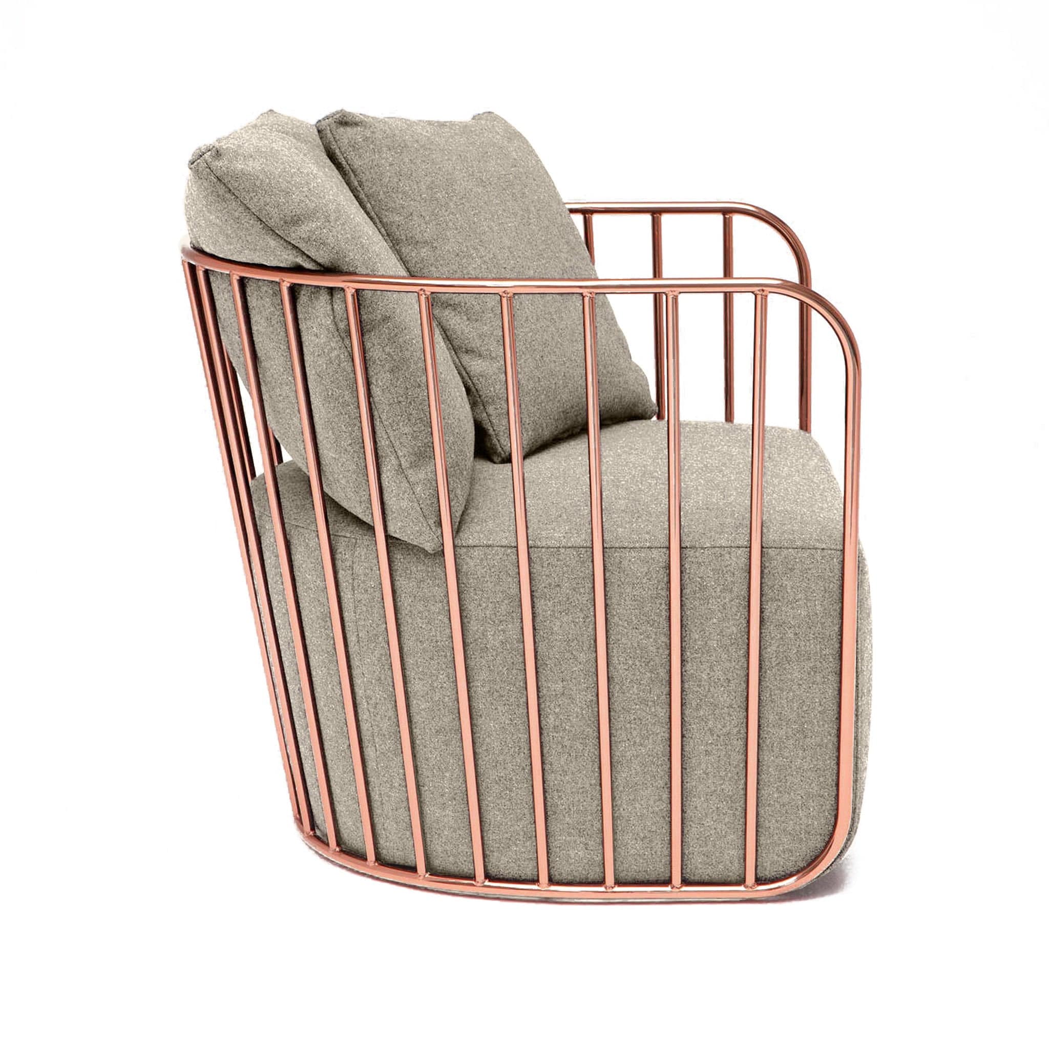 Torino Stainless Steel 2 Seater Sofa Bp8802 Tra002Rg - Sofas - ebarza Furniture UAE | Shop Modern Furniture in Abu Dhabi & Dubai - مفروشات ايبازرا في الامارات | تسوق اثاث عصري وديكورات مميزة في دبي وابوظبي