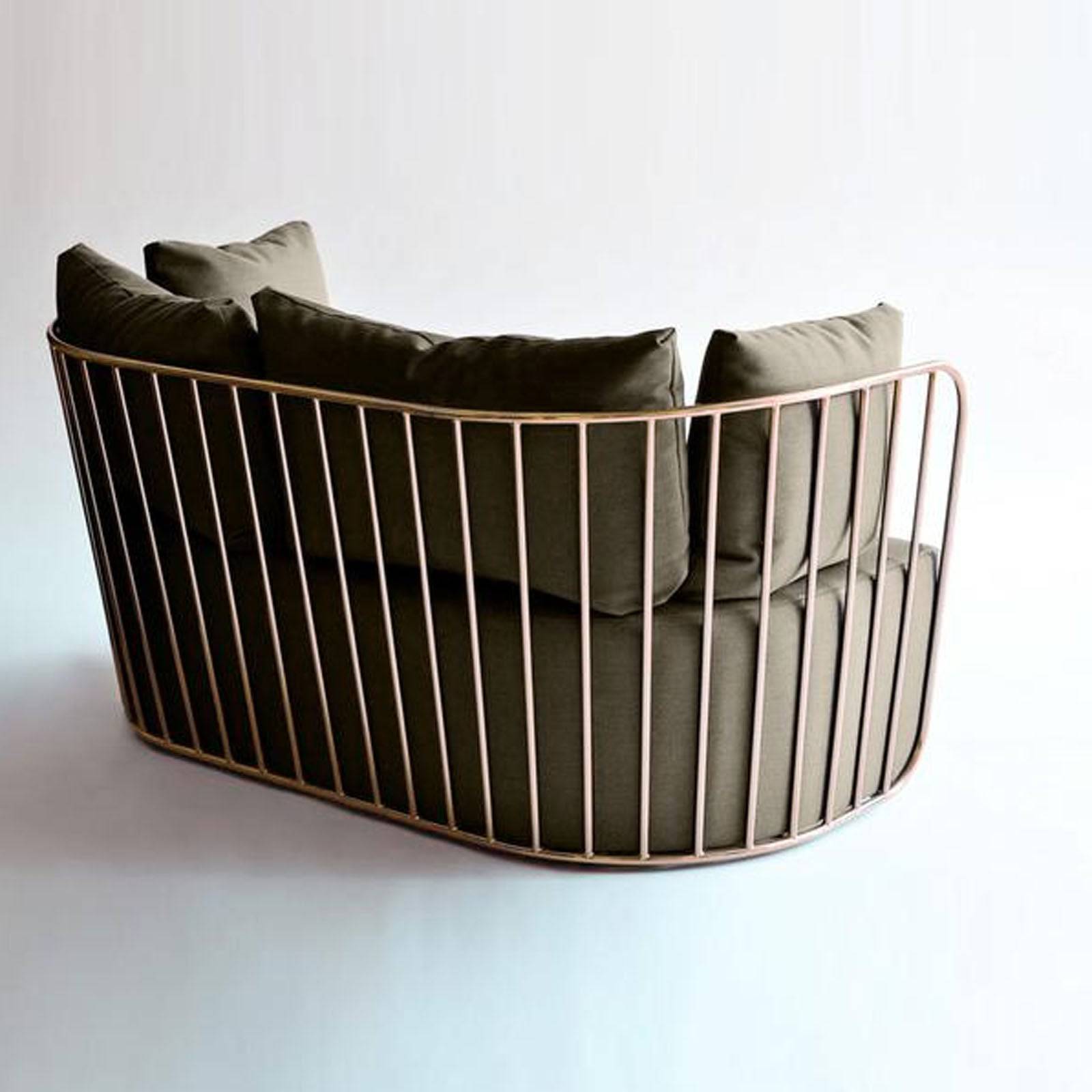 Torino Stainless Steel 2 Seater Sofa Tra002G Bp8802-G - Sofas - ebarza Furniture UAE | Shop Modern Furniture in Abu Dhabi & Dubai - مفروشات ايبازرا في الامارات | تسوق اثاث عصري وديكورات مميزة في دبي وابوظبي