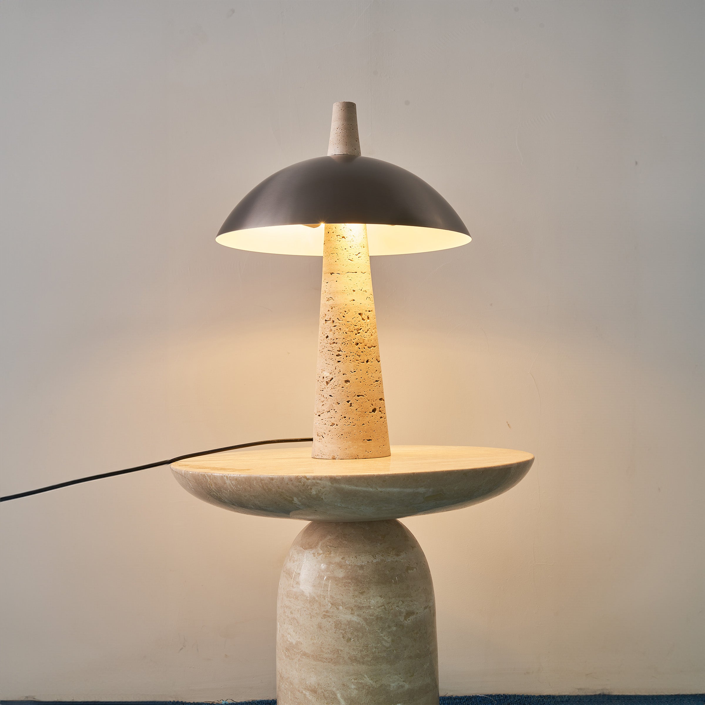 Travertine Base Table Lamp JA015T - Desk\table Lamps - ebarza Furniture UAE | Shop Modern Furniture in Abu Dhabi & Dubai - مفروشات ايبازرا في الامارات | تسوق اثاث عصري وديكورات مميزة في دبي وابوظبي
