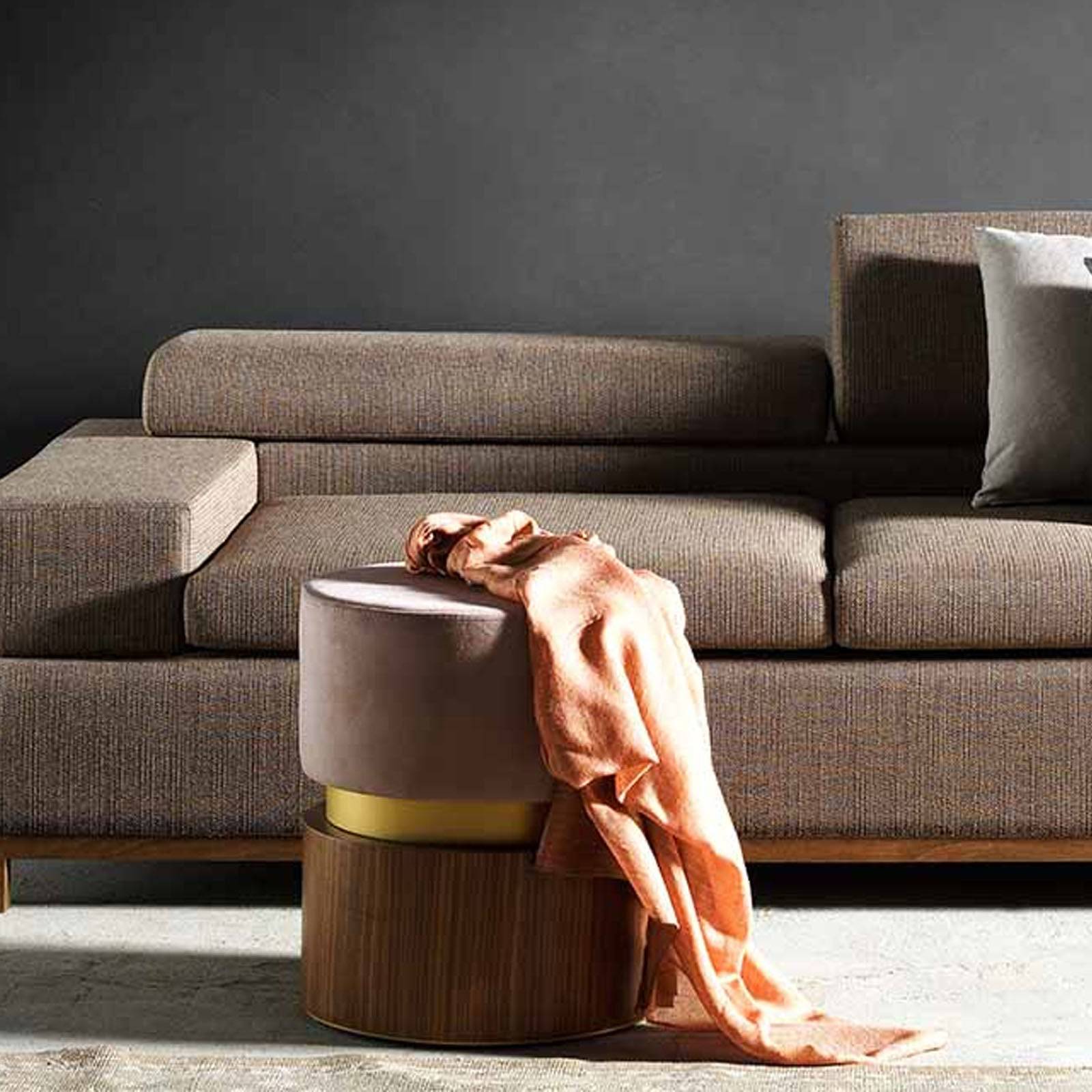 Tray Pouff/ Side Table Tray-Tr0055 - Poufs - ebarza Furniture UAE | Shop Modern Furniture in Abu Dhabi & Dubai - مفروشات ايبازرا في الامارات | تسوق اثاث عصري وديكورات مميزة في دبي وابوظبي