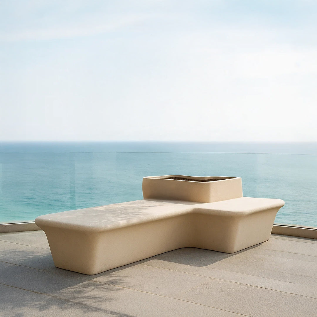 Outdoor/Indoor Beige Planter Box And Bench XK-8172A