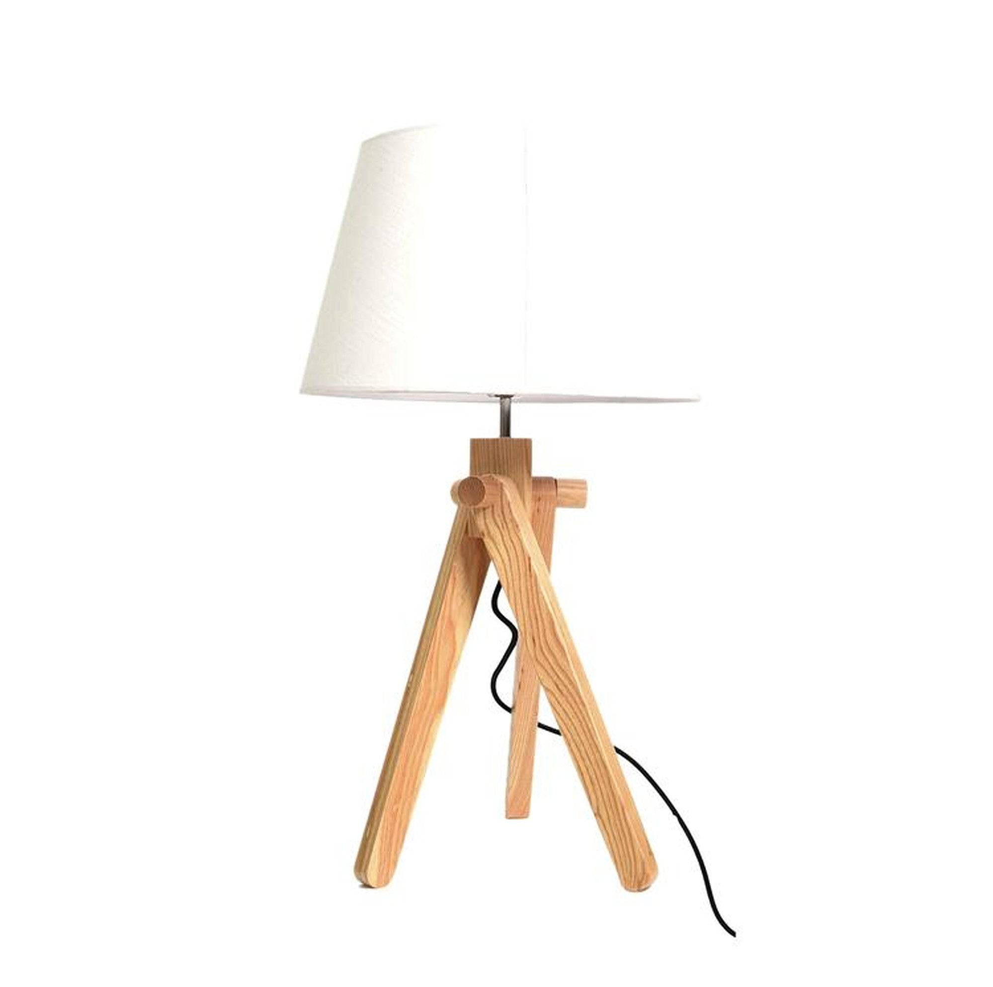 Trio Solid Wood Solid Wood Table Lamp Bptd056-N - Desk\table Lamps - ebarza Furniture UAE | Shop Modern Furniture in Abu Dhabi & Dubai - مفروشات ايبازرا في الامارات | تسوق اثاث عصري وديكورات مميزة في دبي وابوظبي