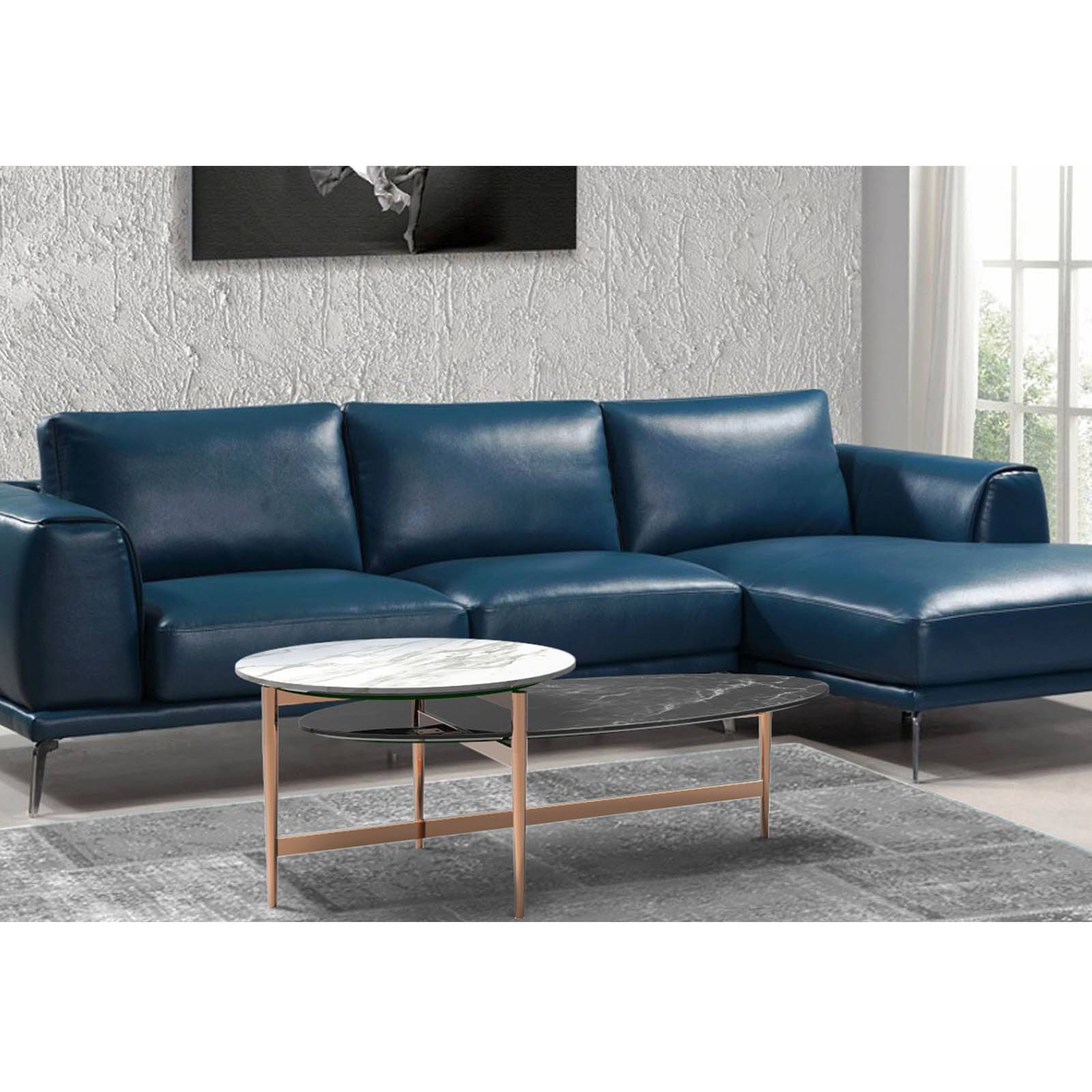 Twin Natural Marble Center Table 243Ct-W 243Ct-B - Coffee tables - ebarza Furniture UAE | Shop Modern Furniture in Abu Dhabi & Dubai - مفروشات ايبازرا في الامارات | تسوق اثاث عصري وديكورات مميزة في دبي وابوظبي