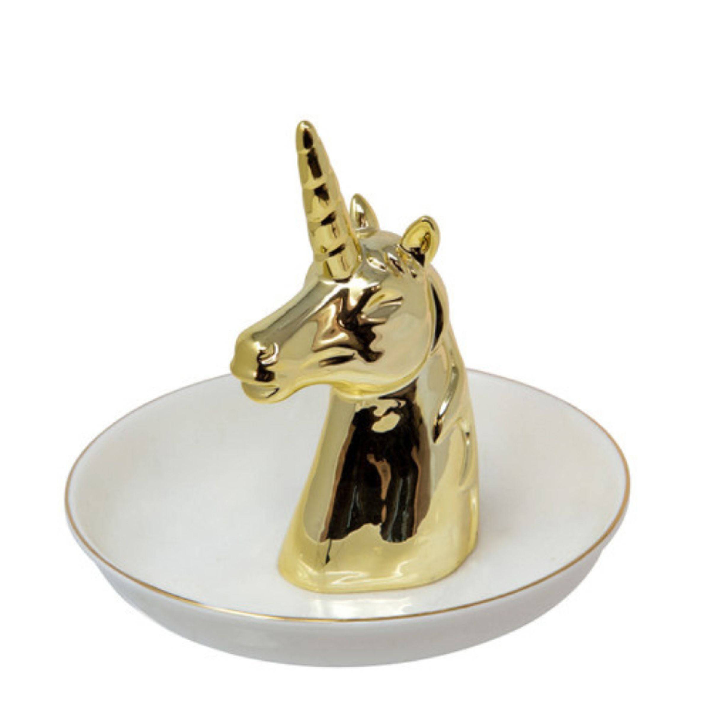 Unicorn Ring Holder - Ceramic 12747-17 - Home Decor Figurines - ebarza Furniture UAE | Shop Modern Furniture in Abu Dhabi & Dubai - مفروشات ايبازرا في الامارات | تسوق اثاث عصري وديكورات مميزة في دبي وابوظبي