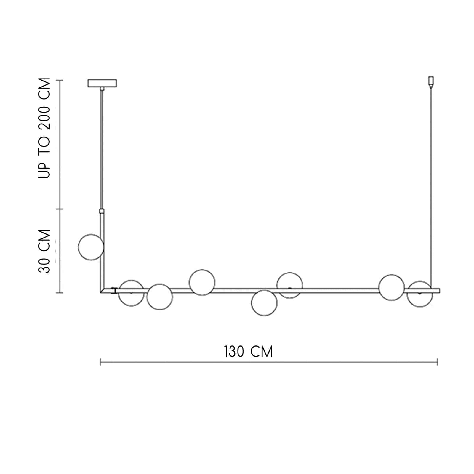 Uppsala 8 Heads Pendant Lamp Cy-New-026-8-Ch - Pendant Lamps - ebarza Furniture UAE | Shop Modern Furniture in Abu Dhabi & Dubai - مفروشات ايبازرا في الامارات | تسوق اثاث عصري وديكورات مميزة في دبي وابوظبي