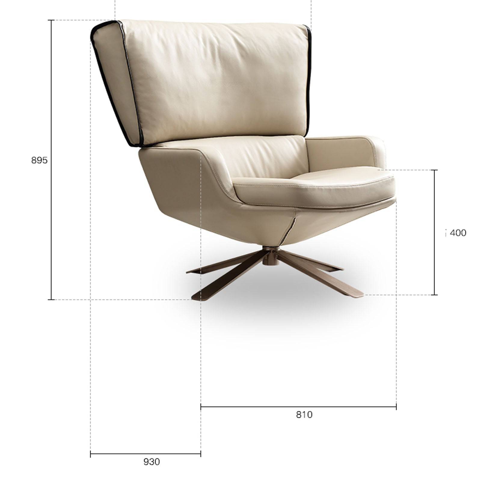 Varese Lounge Chair LC043-Beige - Lounge Chairs - ebarza Furniture UAE | Shop Modern Furniture in Abu Dhabi & Dubai - مفروشات ايبازرا في الامارات | تسوق اثاث عصري وديكورات مميزة في دبي وابوظبي