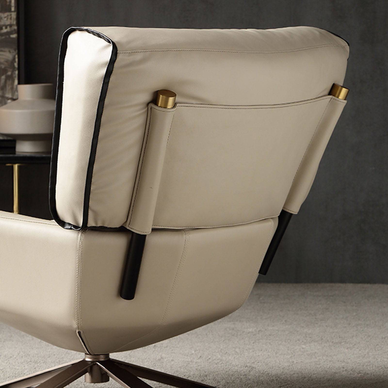 Varese Lounge Chair LC043-Beige - Lounge Chairs - ebarza Furniture UAE | Shop Modern Furniture in Abu Dhabi & Dubai - مفروشات ايبازرا في الامارات | تسوق اثاث عصري وديكورات مميزة في دبي وابوظبي