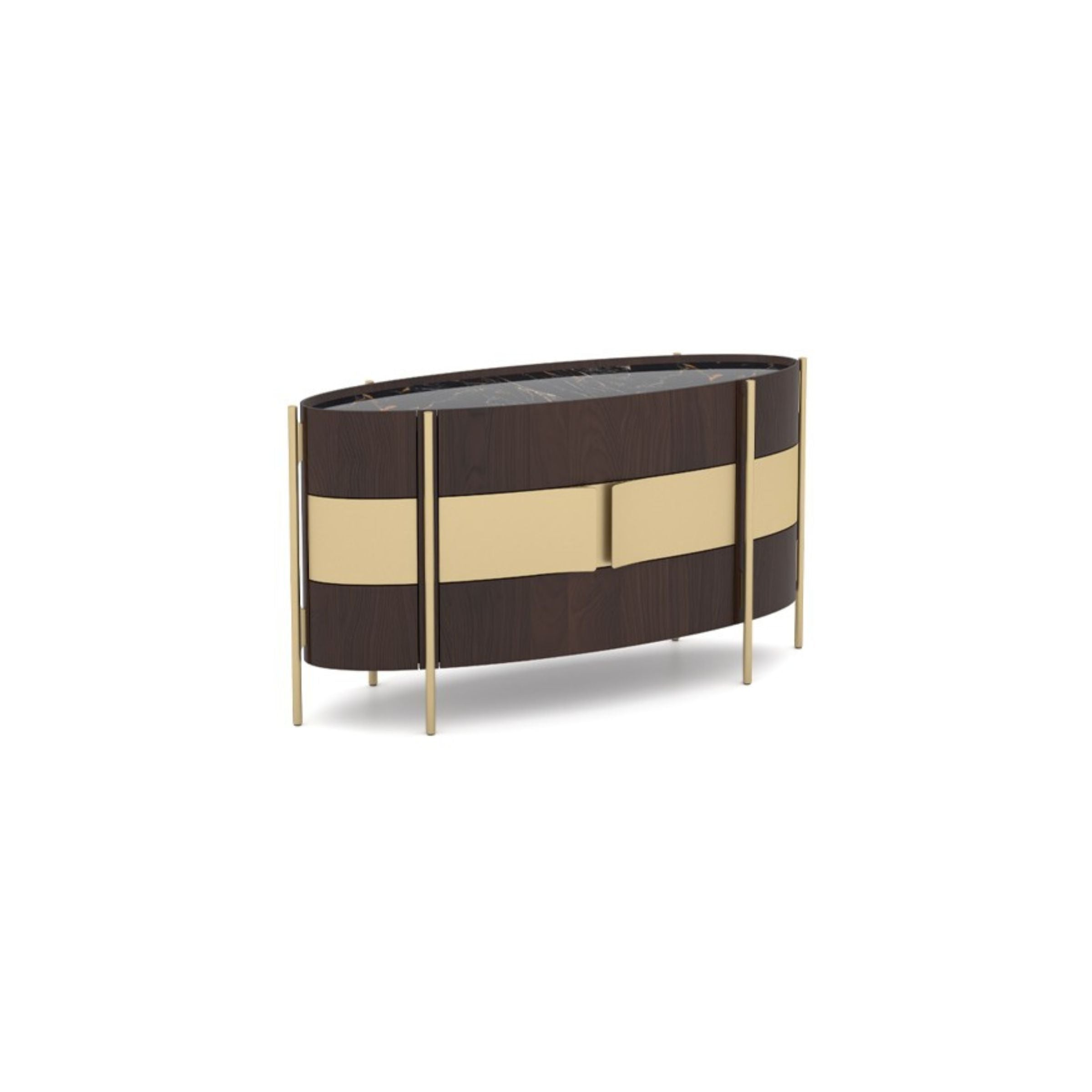 Display Item - VEGA CHEST OF DRAWERS Dresser 158cm SIFVEG001/ Gold Walnut-YAS - DISPLAY ITEM - ebarza Furniture UAE | Shop Modern Furniture in Abu Dhabi & Dubai - مفروشات ايبازرا في الامارات | تسوق اثاث عصري وديكورات مميزة في دبي وابوظبي