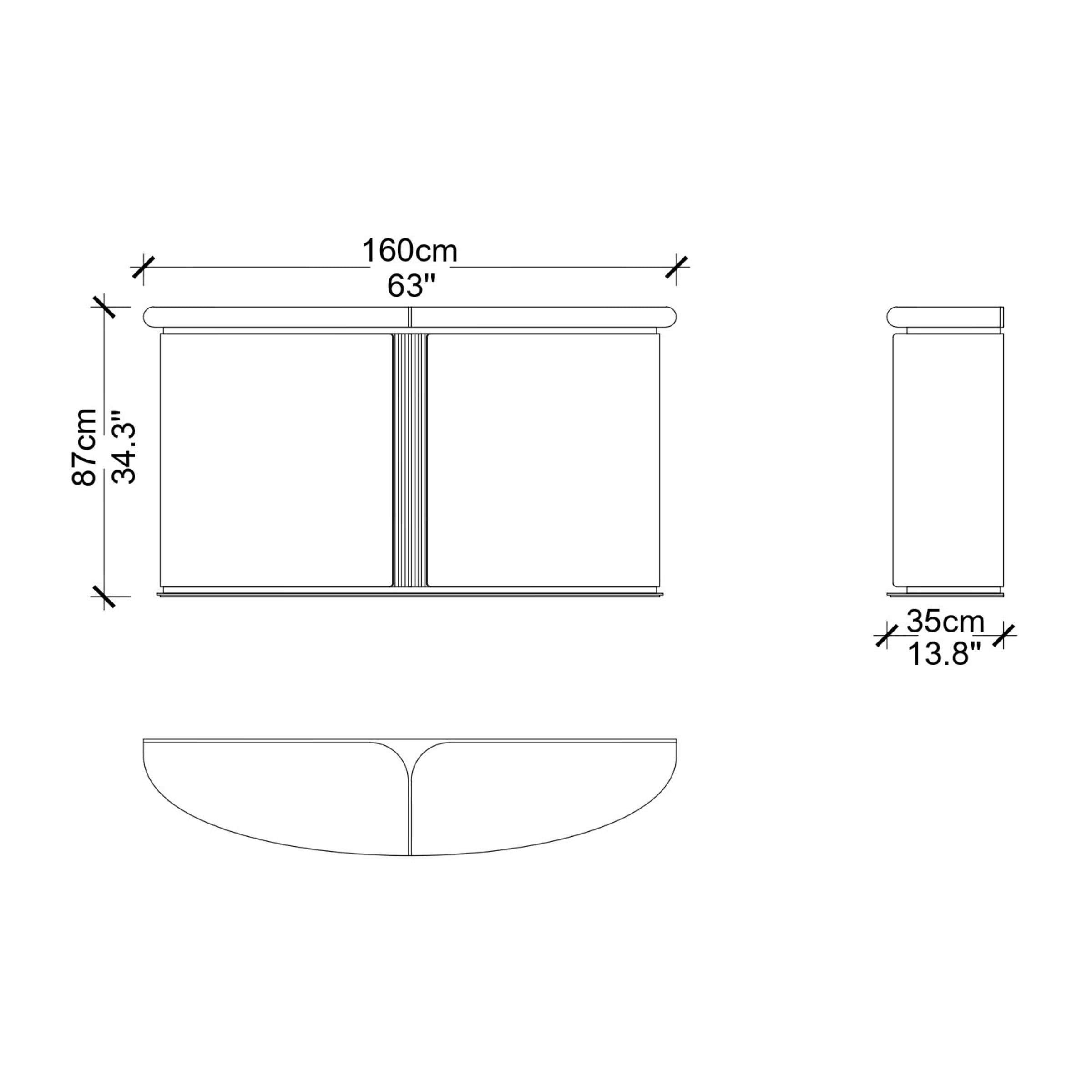 Vega Dresser 160cm DREVEG001/ Dark Walnut - Dressers - ebarza Furniture UAE | Shop Modern Furniture in Abu Dhabi & Dubai - مفروشات ايبازرا في الامارات | تسوق اثاث عصري وديكورات مميزة في دبي وابوظبي