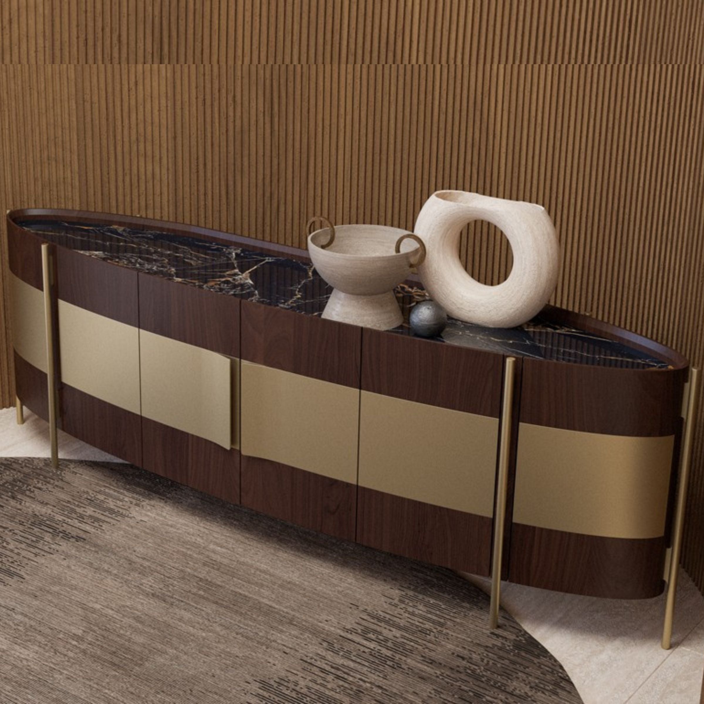 Vega Sideboard 268cm KONVEG001 - Sideboards - ebarza Furniture UAE | Shop Modern Furniture in Abu Dhabi & Dubai - مفروشات ايبازرا في الامارات | تسوق اثاث عصري وديكورات مميزة في دبي وابوظبي