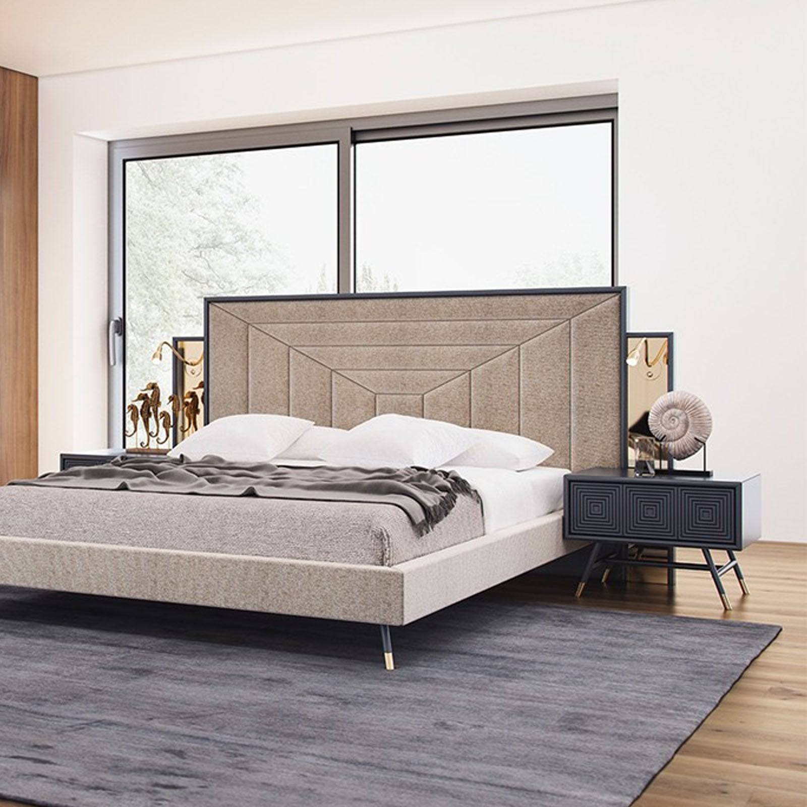 Vela Bedstead Vela009-G-Bedstead - Bedsteads - ebarza Furniture UAE | Shop Modern Furniture in Abu Dhabi & Dubai - مفروشات ايبازرا في الامارات | تسوق اثاث عصري وديكورات مميزة في دبي وابوظبي