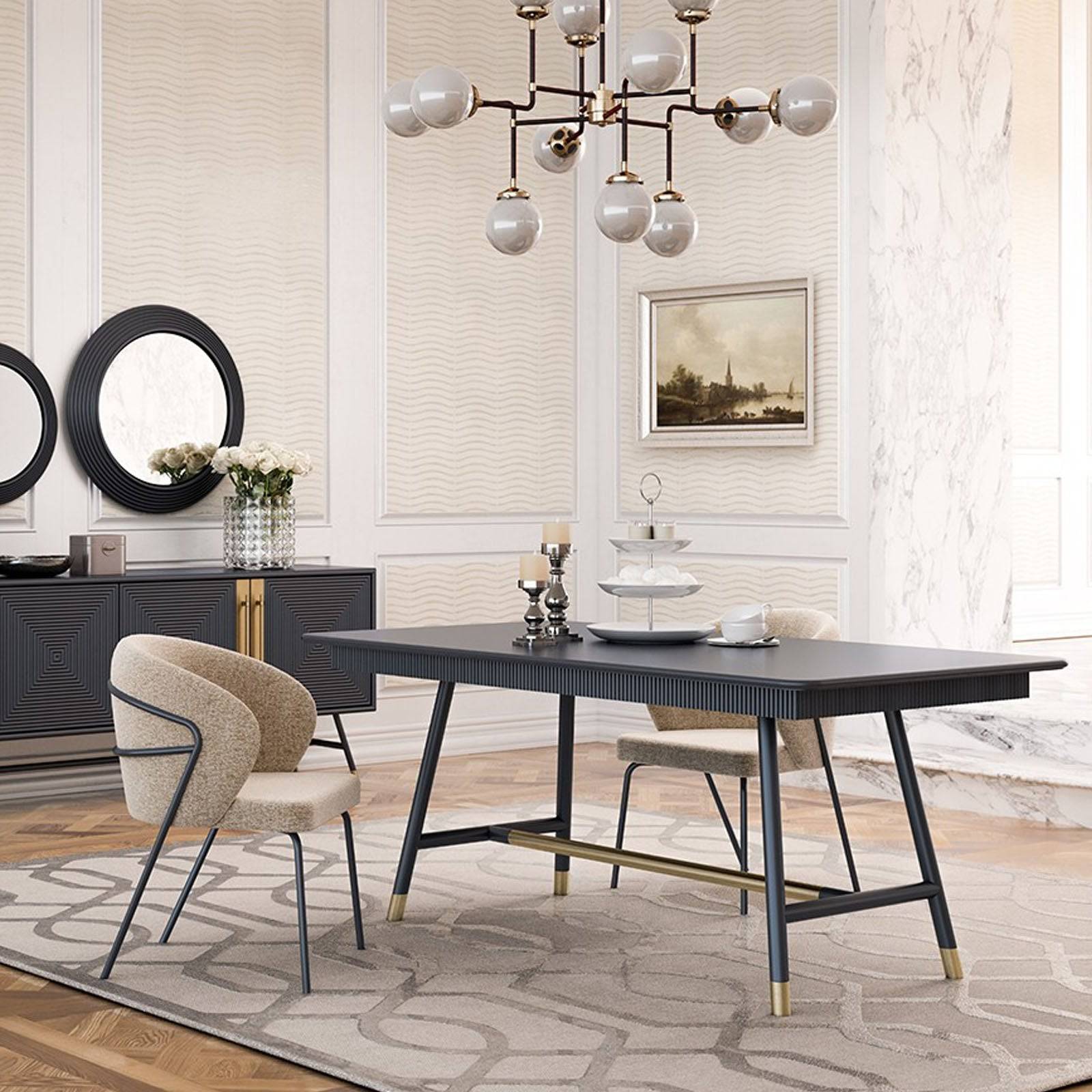 Vela Dining Table Vela005 - Dining Tables - ebarza Furniture UAE | Shop Modern Furniture in Abu Dhabi & Dubai - مفروشات ايبازرا في الامارات | تسوق اثاث عصري وديكورات مميزة في دبي وابوظبي