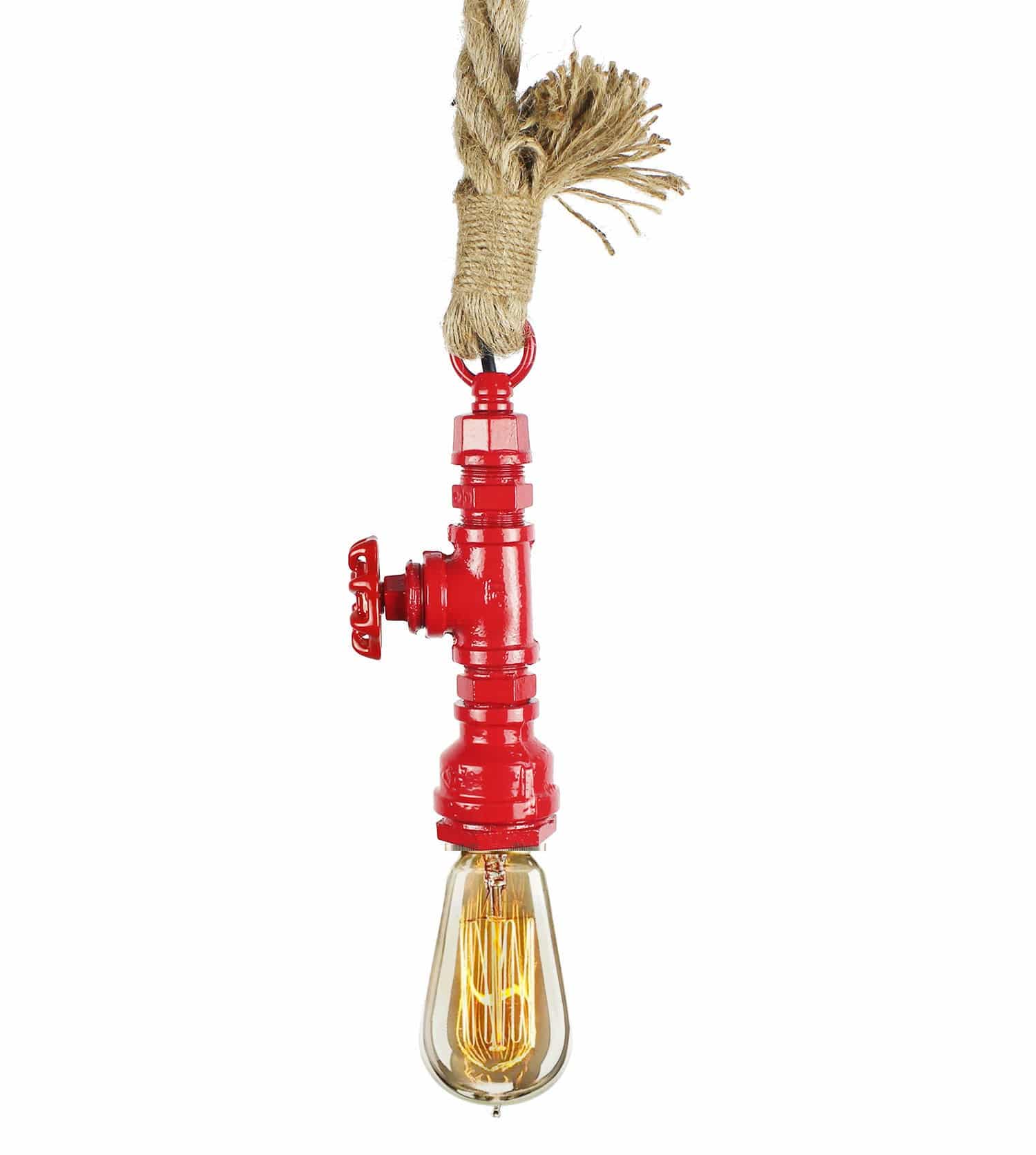 Vintage Rope Iron Pipe Pendant Light Bp0902R Cy-Dd-378-R - Pendant Lamps - ebarza Furniture UAE | Shop Modern Furniture in Abu Dhabi & Dubai - مفروشات ايبازرا في الامارات | تسوق اثاث عصري وديكورات مميزة في دبي وابوظبي