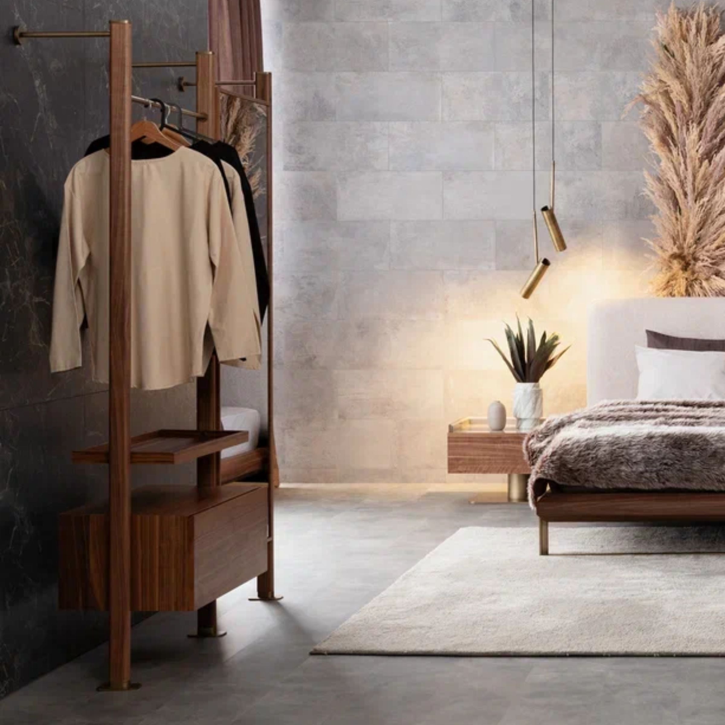 Wagon Walnut STAND MIRROR MODULE-Walnut - Mirrors - ebarza Furniture UAE | Shop Modern Furniture in Abu Dhabi & Dubai - مفروشات ايبازرا في الامارات | تسوق اثاث عصري وديكورات مميزة في دبي وابوظبي