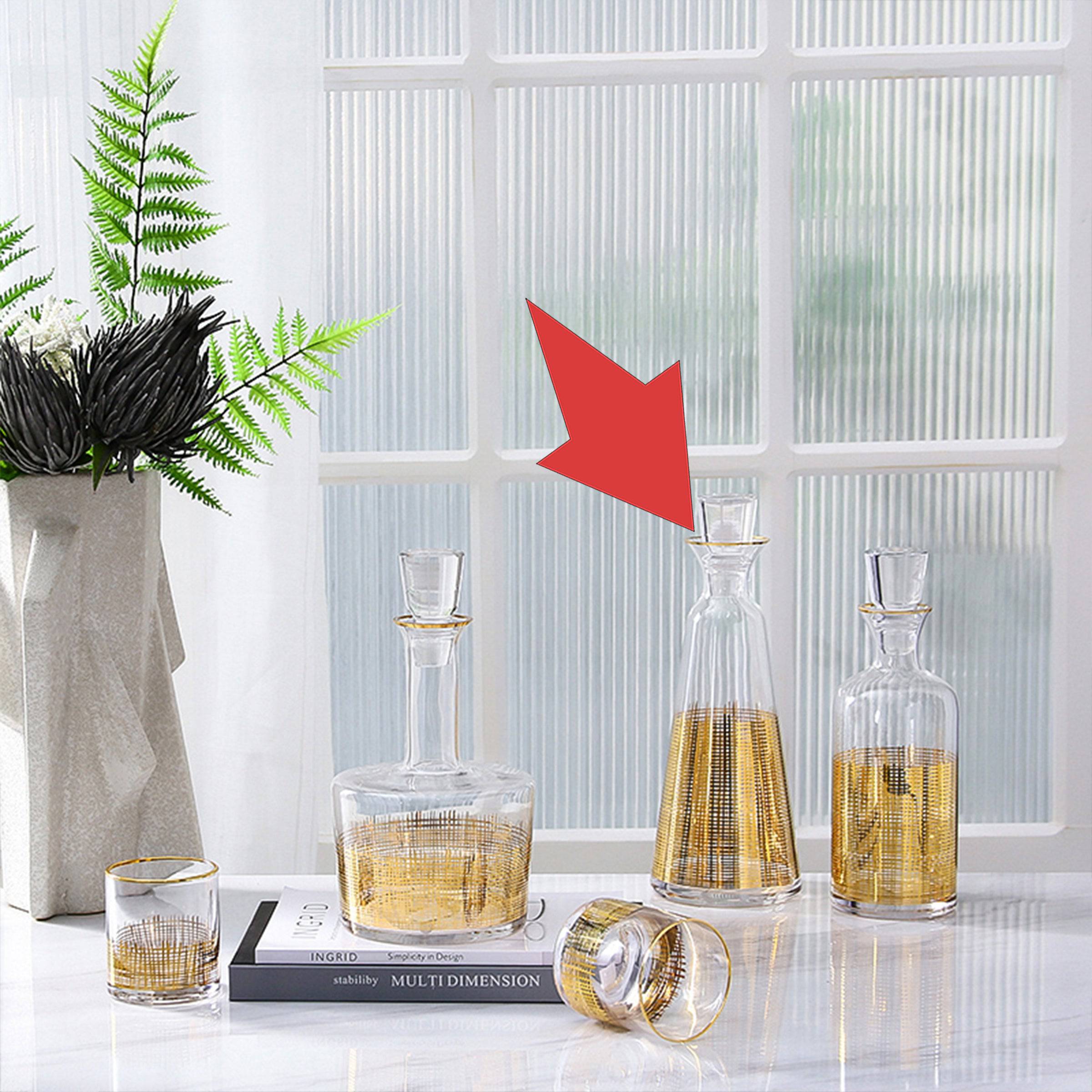 Water / Juice Golden Jar Fc-Cj1801A - Drinkware - ebarza Furniture UAE | Shop Modern Furniture in Abu Dhabi & Dubai - مفروشات ايبازرا في الامارات | تسوق اثاث عصري وديكورات مميزة في دبي وابوظبي