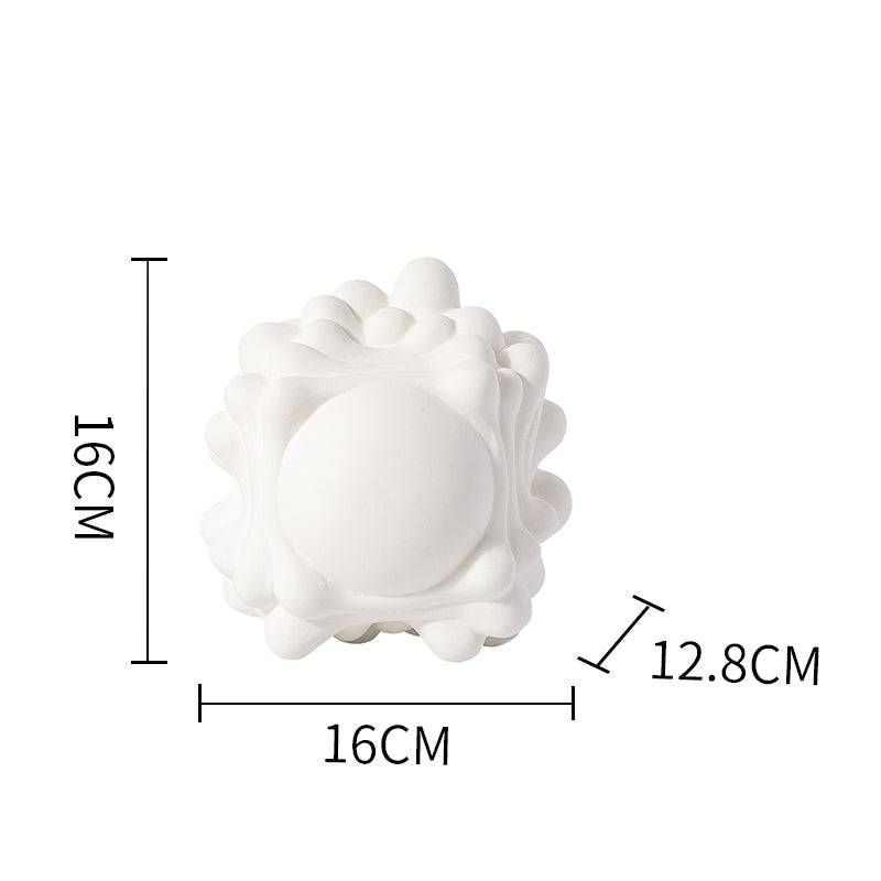 White Corṛugated Ball -A Fa-D21070A - Home Decor Figurines - ebarza Furniture UAE | Shop Modern Furniture in Abu Dhabi & Dubai - مفروشات ايبازرا في الامارات | تسوق اثاث عصري وديكورات مميزة في دبي وابوظبي