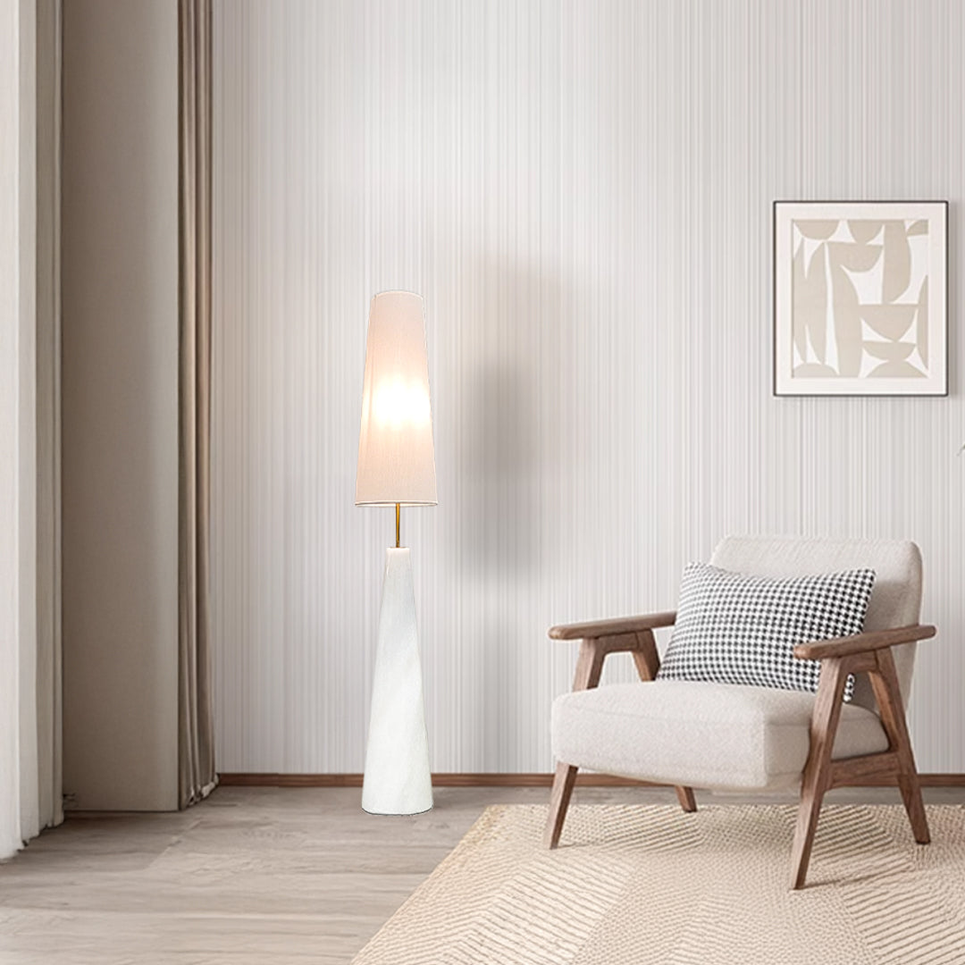 Pre-order 35 Days Delivery White Floor Lamp CY-LTD-1008-W - Floor Lamps - ebarza Furniture UAE | Shop Modern Furniture in Abu Dhabi & Dubai - مفروشات ايبازرا في الامارات | تسوق اثاث عصري وديكورات مميزة في دبي وابوظبي