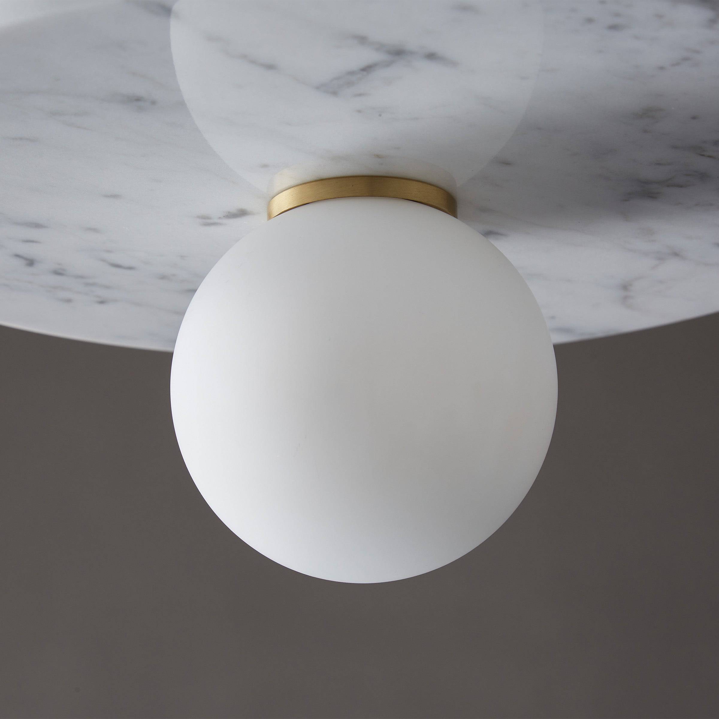 White Marble Pendant Lamp 7703S1-We - Pendant Lamps - ebarza Furniture UAE | Shop Modern Furniture in Abu Dhabi & Dubai - مفروشات ايبازرا في الامارات | تسوق اثاث عصري وديكورات مميزة في دبي وابوظبي