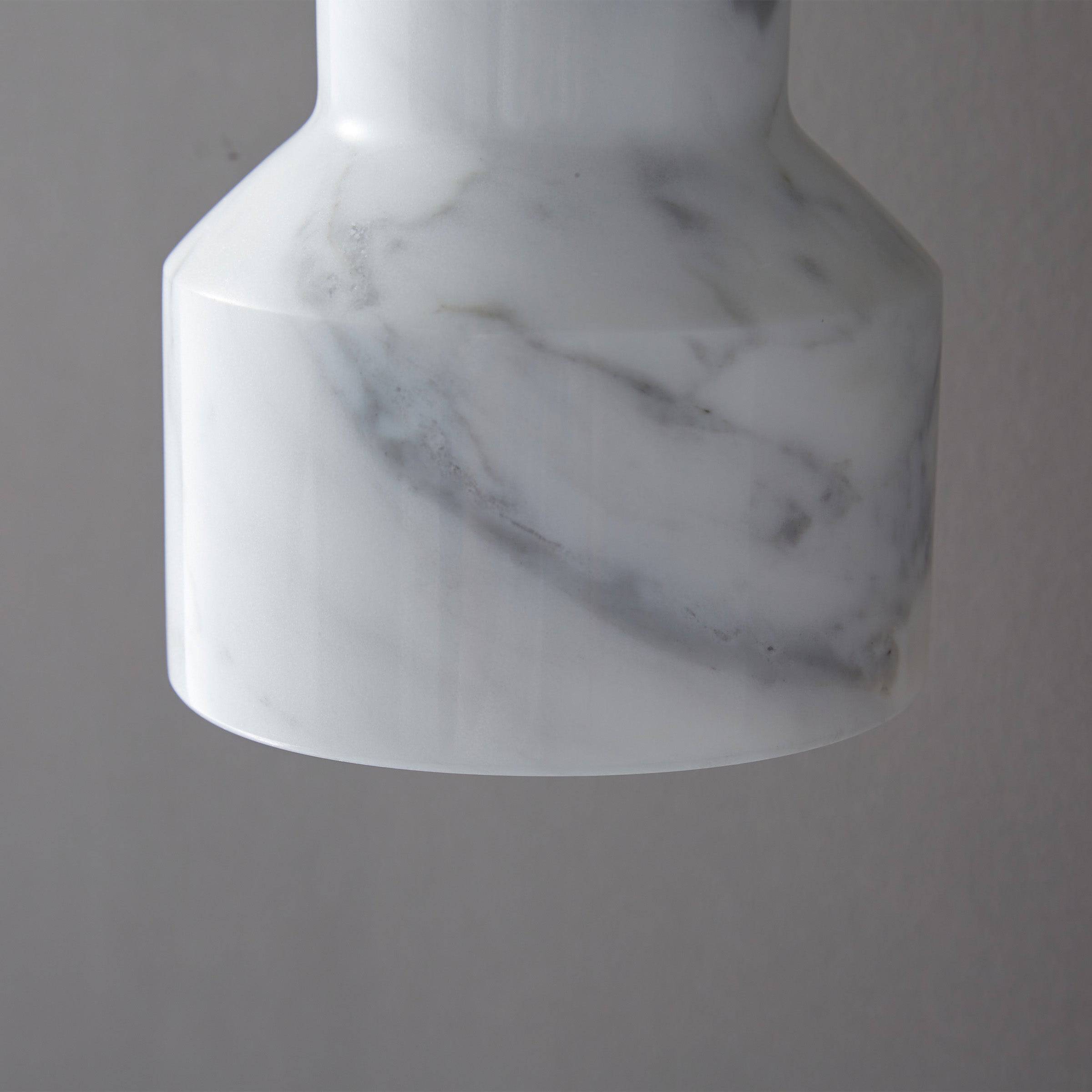 White Marble Pendant Lamp 7712-We - Pendant Lamps - ebarza Furniture UAE | Shop Modern Furniture in Abu Dhabi & Dubai - مفروشات ايبازرا في الامارات | تسوق اثاث عصري وديكورات مميزة في دبي وابوظبي