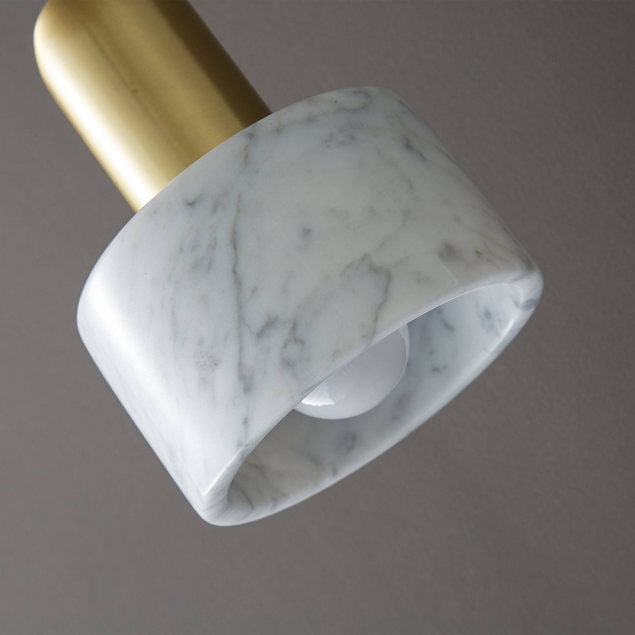 White Marble Pendant Lamp 7713-We - Pendant Lamps - ebarza Furniture UAE | Shop Modern Furniture in Abu Dhabi & Dubai - مفروشات ايبازرا في الامارات | تسوق اثاث عصري وديكورات مميزة في دبي وابوظبي