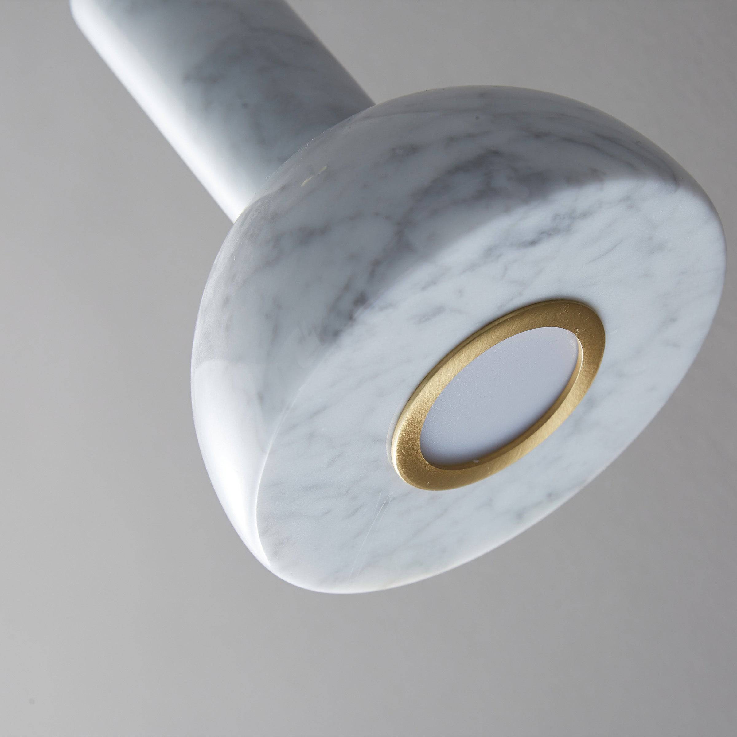 White Marble Pendant Lamp 7716-We - Pendant Lamps - ebarza Furniture UAE | Shop Modern Furniture in Abu Dhabi & Dubai - مفروشات ايبازرا في الامارات | تسوق اثاث عصري وديكورات مميزة في دبي وابوظبي