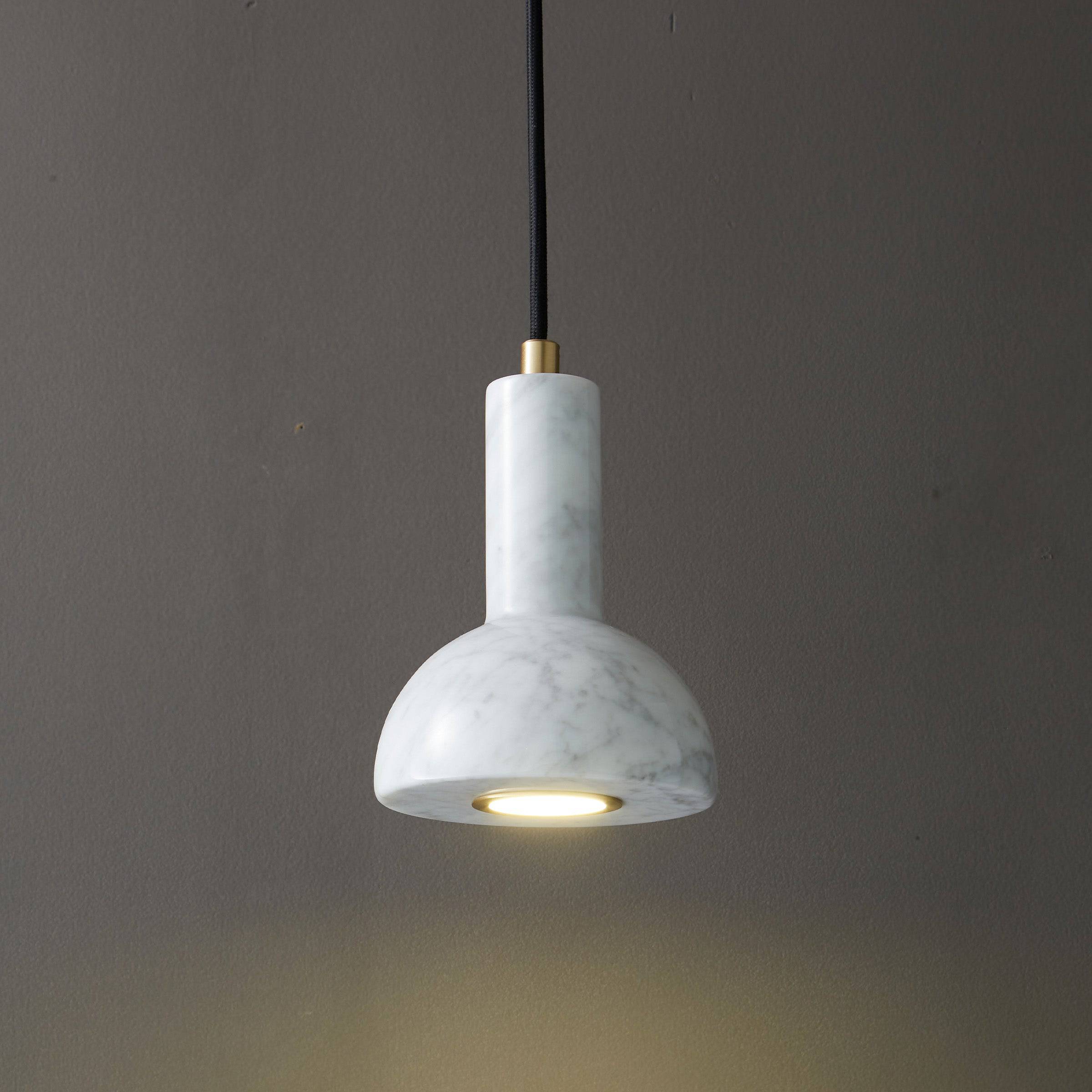 White Marble Pendant Lamp 7716-We - Pendant Lamps - ebarza Furniture UAE | Shop Modern Furniture in Abu Dhabi & Dubai - مفروشات ايبازرا في الامارات | تسوق اثاث عصري وديكورات مميزة في دبي وابوظبي