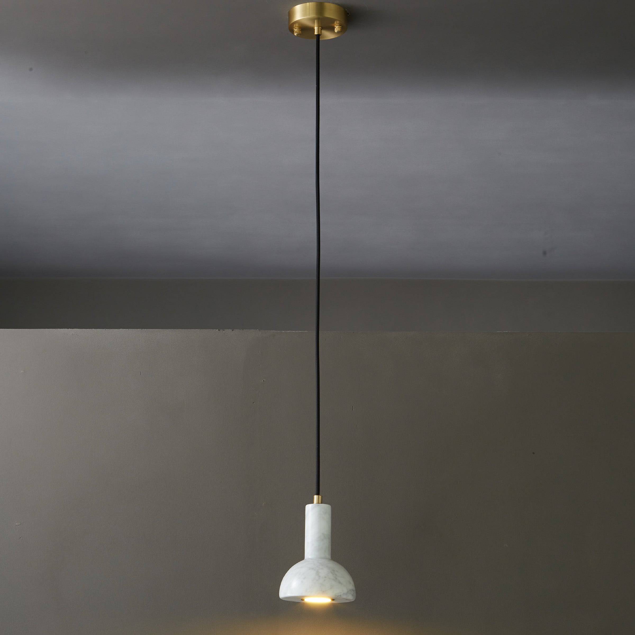 White Marble Pendant Lamp 7716-We - Pendant Lamps - ebarza Furniture UAE | Shop Modern Furniture in Abu Dhabi & Dubai - مفروشات ايبازرا في الامارات | تسوق اثاث عصري وديكورات مميزة في دبي وابوظبي