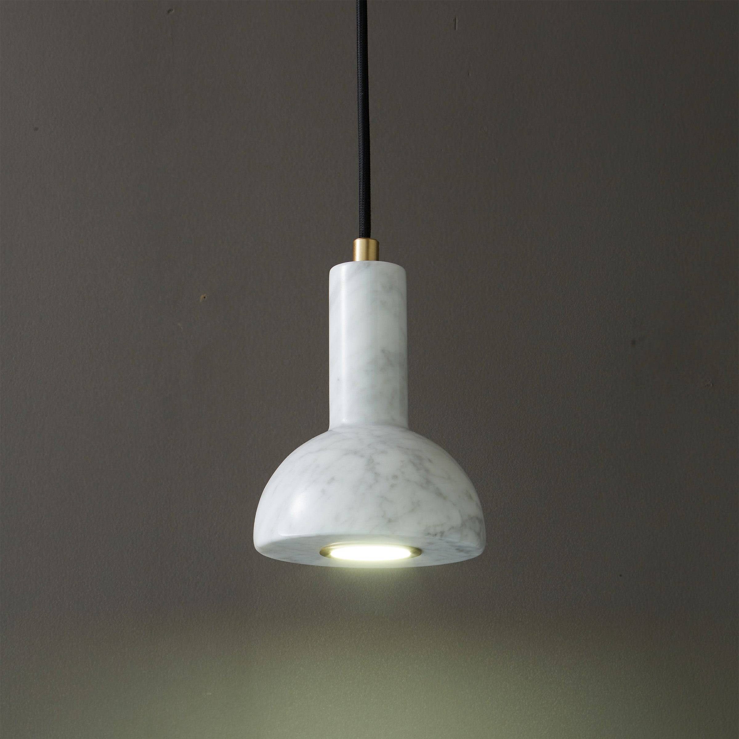 White Marble Pendant Lamp 7716-We - Pendant Lamps - ebarza Furniture UAE | Shop Modern Furniture in Abu Dhabi & Dubai - مفروشات ايبازرا في الامارات | تسوق اثاث عصري وديكورات مميزة في دبي وابوظبي