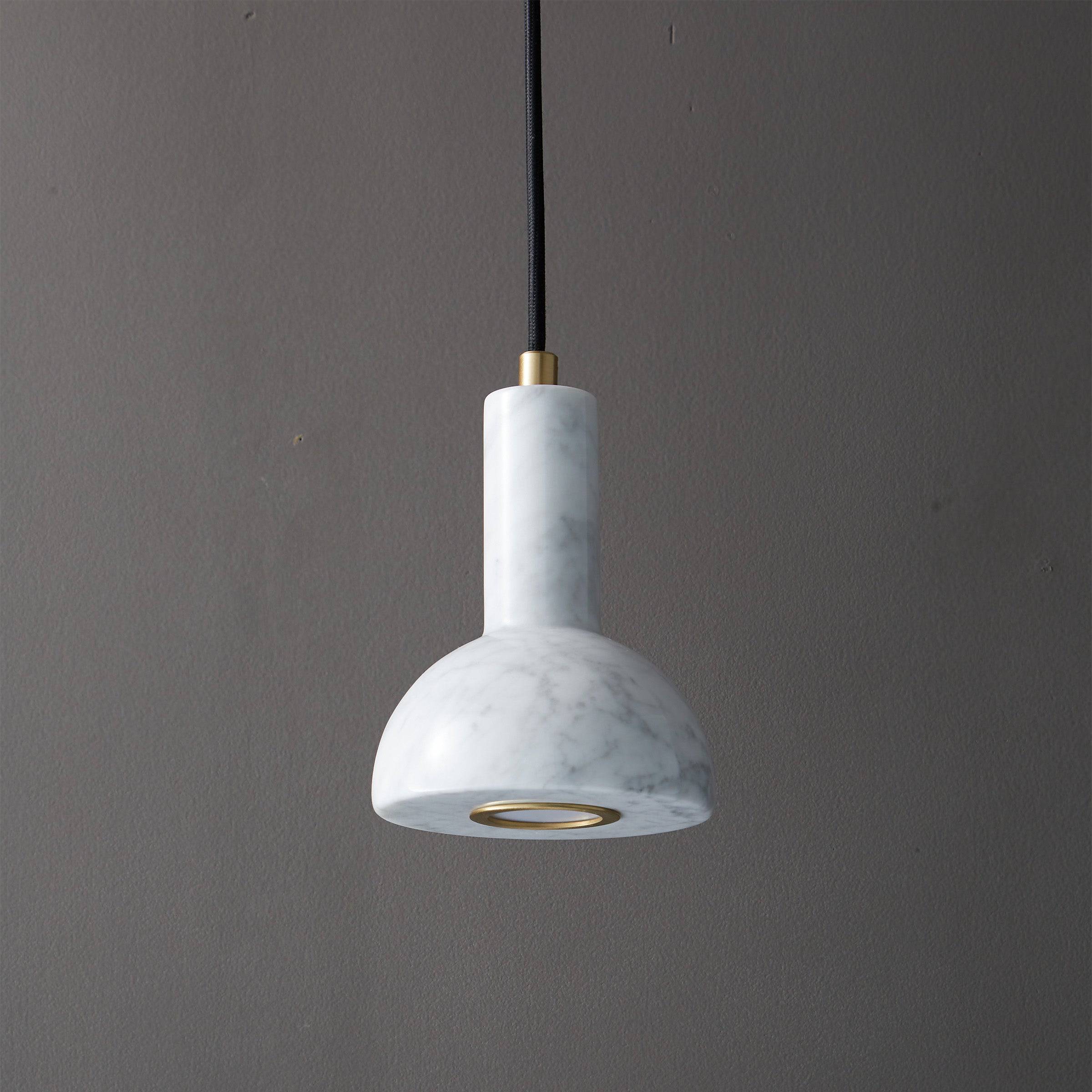 White Marble Pendant Lamp 7716-We - Pendant Lamps - ebarza Furniture UAE | Shop Modern Furniture in Abu Dhabi & Dubai - مفروشات ايبازرا في الامارات | تسوق اثاث عصري وديكورات مميزة في دبي وابوظبي
