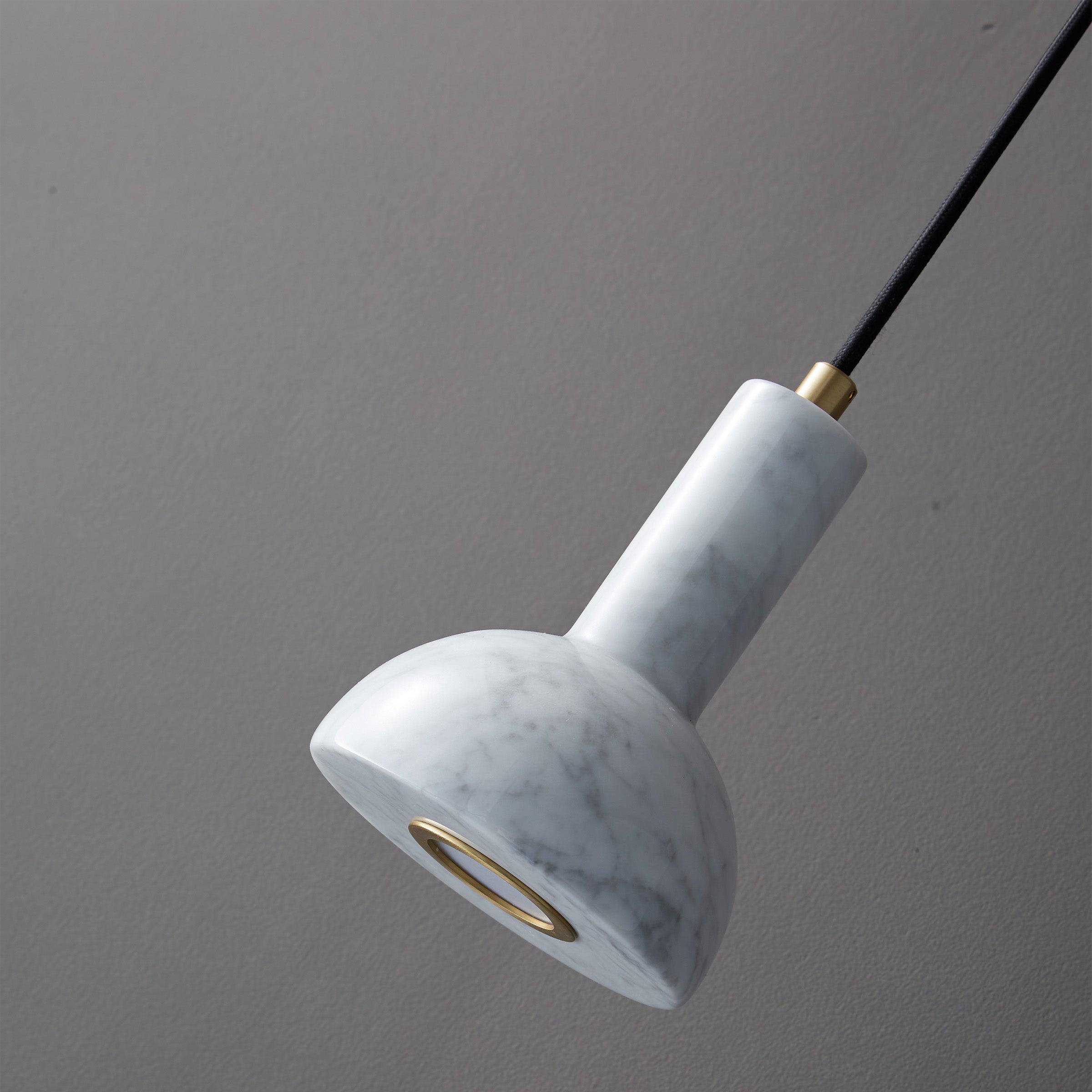 White Marble Pendant Lamp 7716-We - Pendant Lamps - ebarza Furniture UAE | Shop Modern Furniture in Abu Dhabi & Dubai - مفروشات ايبازرا في الامارات | تسوق اثاث عصري وديكورات مميزة في دبي وابوظبي