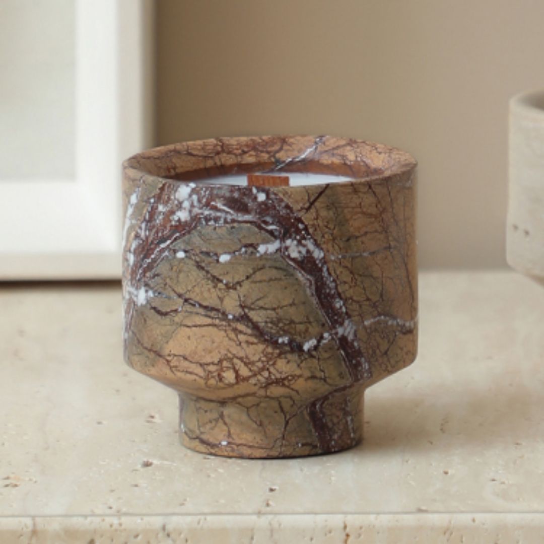 Wilderness Natural Stone Candle Cup - FF-T25012 - Candles - ebarza Furniture UAE | Shop Modern Furniture in Abu Dhabi & Dubai - مفروشات ايبازرا في الامارات | تسوق اثاث عصري وديكورات مميزة في دبي وابوظبي