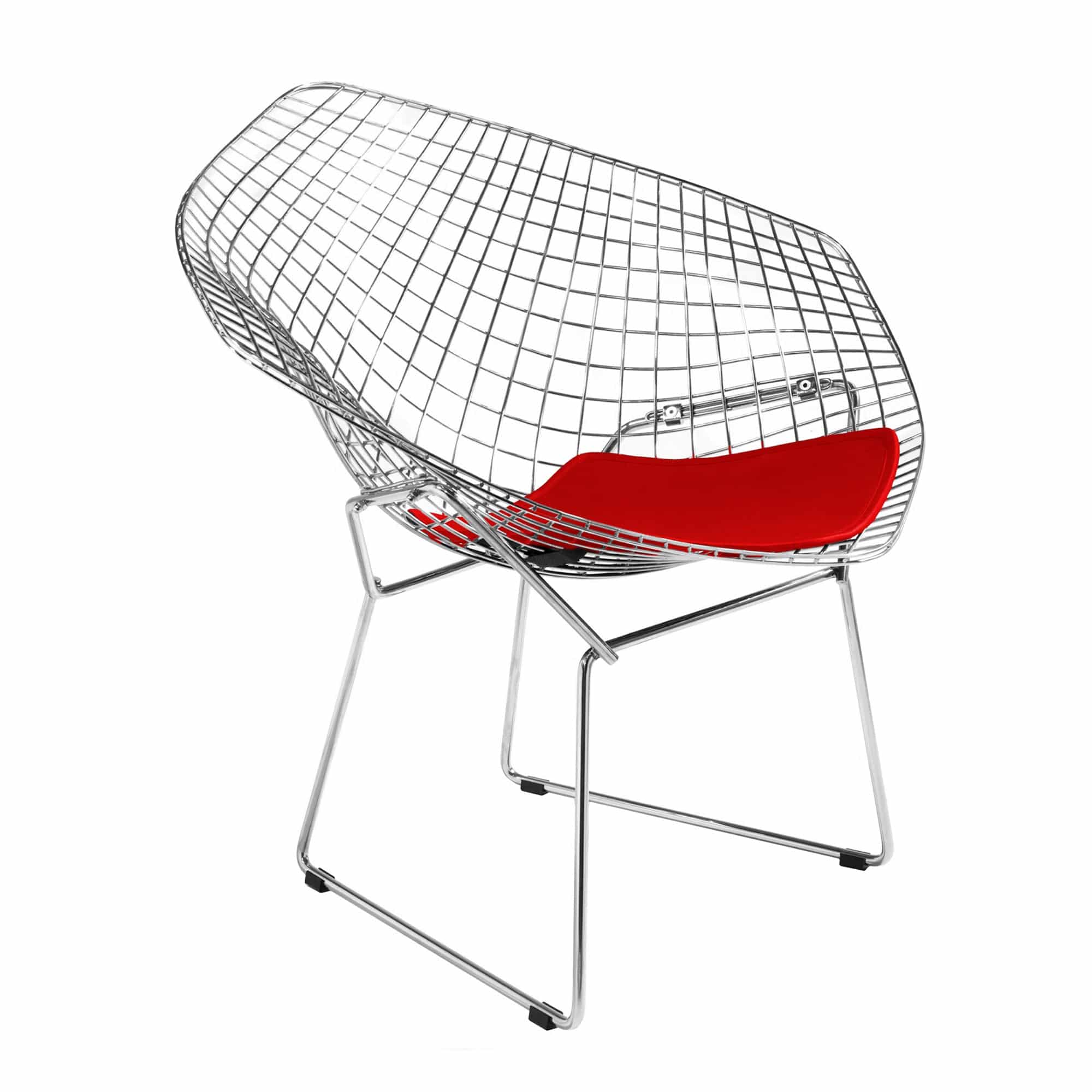 Wire Bar Stool & Pu Leather Cushion Bp8019-Cr - Chairs - ebarza Furniture UAE | Shop Modern Furniture in Abu Dhabi & Dubai - مفروشات ايبازرا في الامارات | تسوق اثاث عصري وديكورات مميزة في دبي وابوظبي