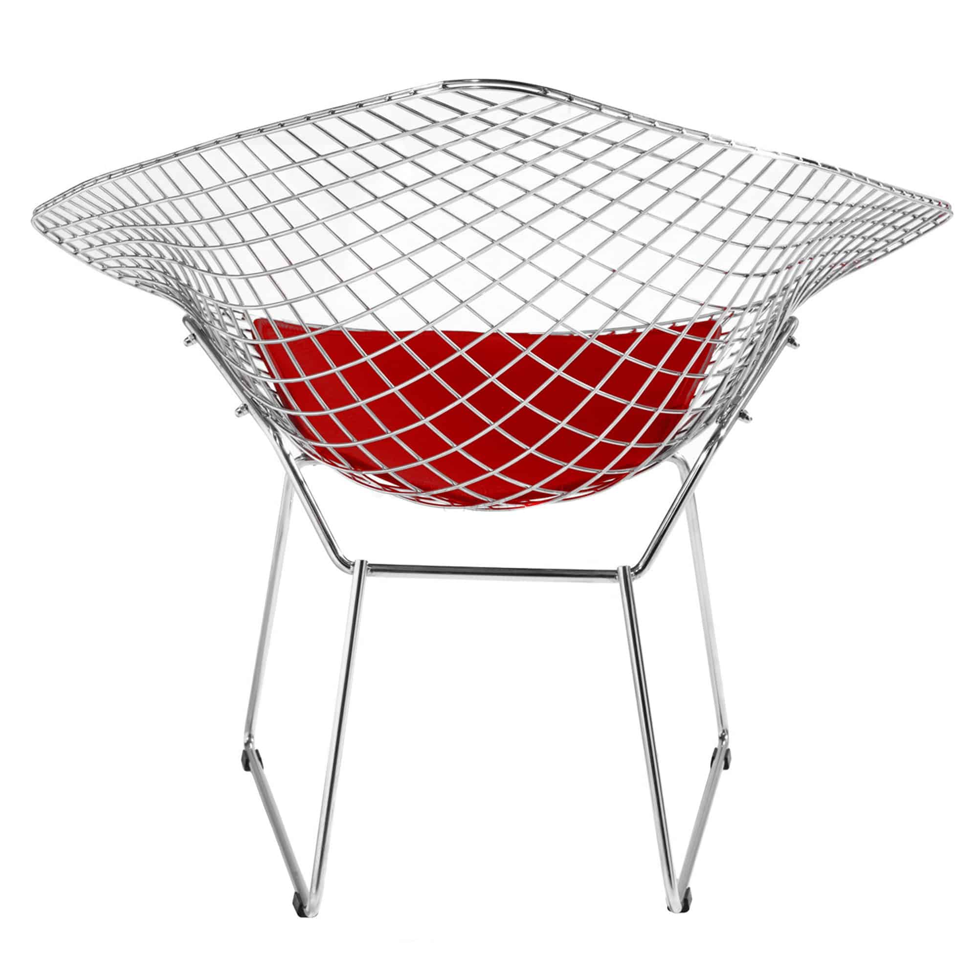 Wire Bar Stool & Pu Leather Cushion Bp8019-Cr - Chairs - ebarza Furniture UAE | Shop Modern Furniture in Abu Dhabi & Dubai - مفروشات ايبازرا في الامارات | تسوق اثاث عصري وديكورات مميزة في دبي وابوظبي