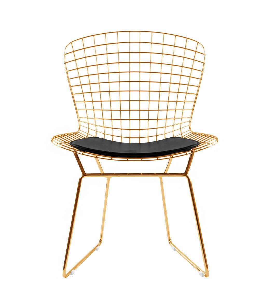 Wire Bar Stool & Pu Leather Cushion Bp8020-G - Chairs - ebarza Furniture UAE | Shop Modern Furniture in Abu Dhabi & Dubai - مفروشات ايبازرا في الامارات | تسوق اثاث عصري وديكورات مميزة في دبي وابوظبي