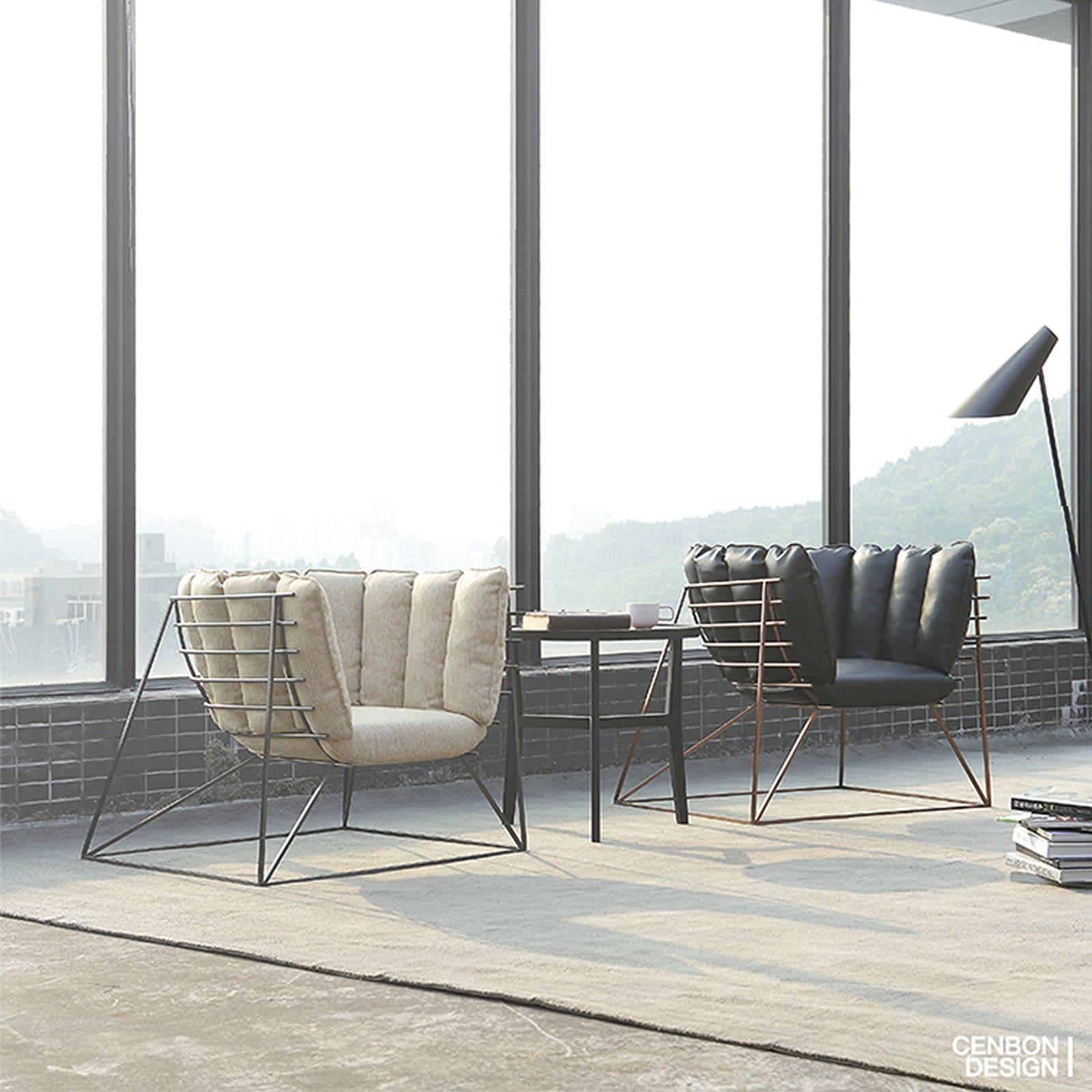 Wire Lounge Chair Lc023 - Lounge Chairs - ebarza Furniture UAE | Shop Modern Furniture in Abu Dhabi & Dubai - مفروشات ايبازرا في الامارات | تسوق اثاث عصري وديكورات مميزة في دبي وابوظبي