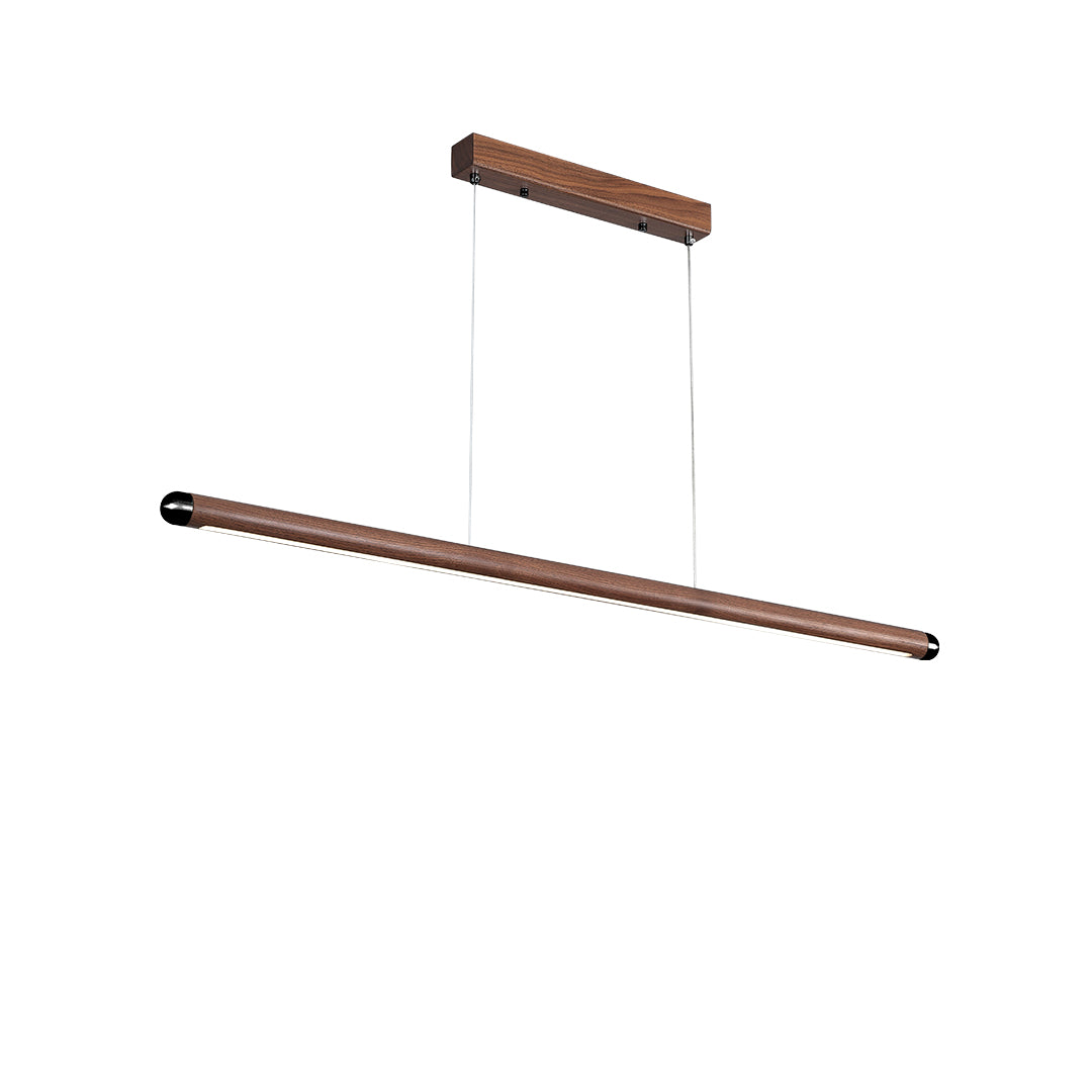 Woodland Charm LED Linear Light Pendant Lamp - Walnut MYCP-XTB-Walnut-2400 - Pendant Lamps - ebarza Furniture UAE | Shop Modern Furniture in Abu Dhabi & Dubai - مفروشات ايبازرا في الامارات | تسوق اثاث عصري وديكورات مميزة في دبي وابوظبي