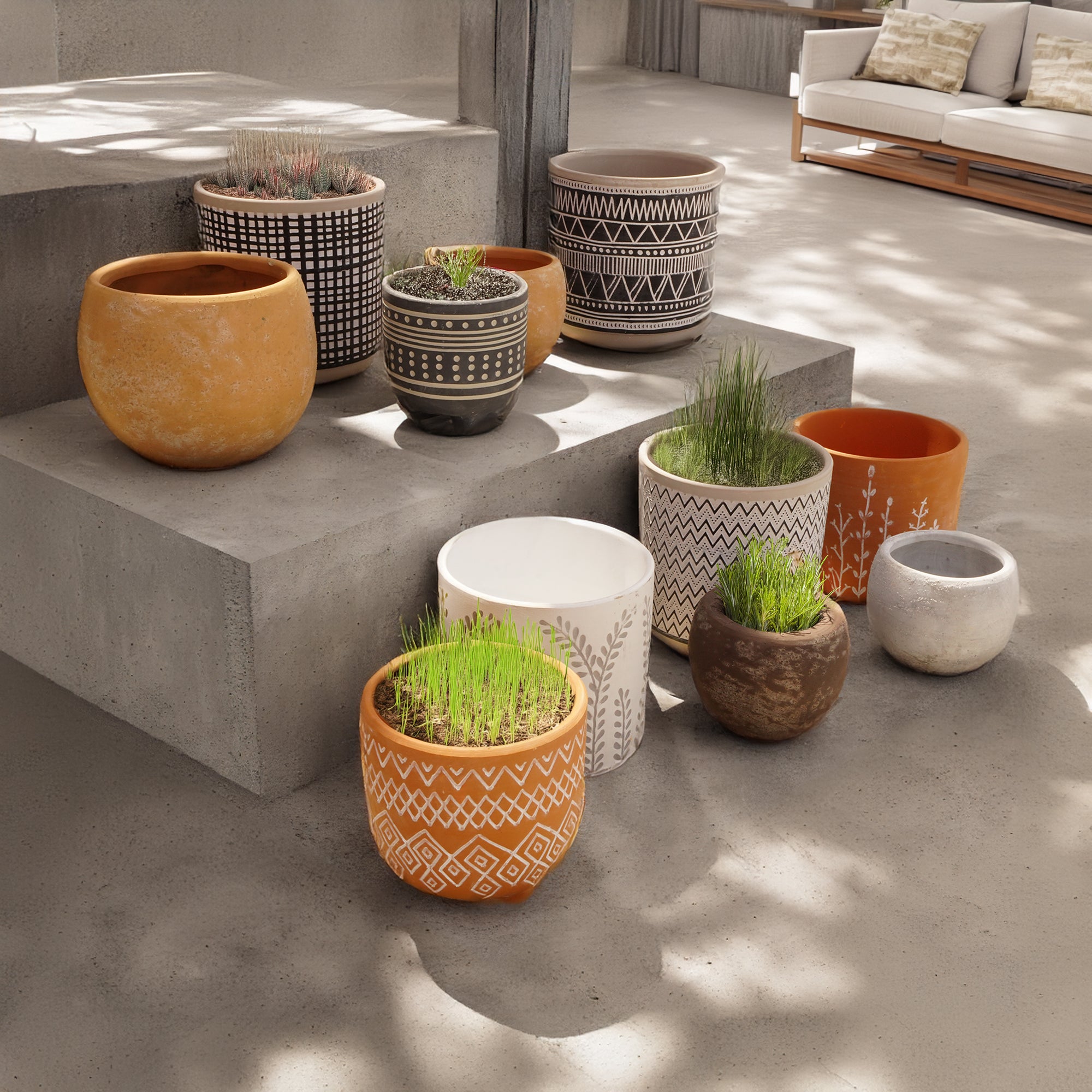 Terracotta Dream Outdoor/Indoor Planter Box TEWHGY 8079G-4 - Planter Boxes - ebarza Furniture UAE | Shop Modern Furniture in Abu Dhabi & Dubai - مفروشات ايبازرا في الامارات | تسوق اثاث عصري وديكورات مميزة في دبي وابوظبي