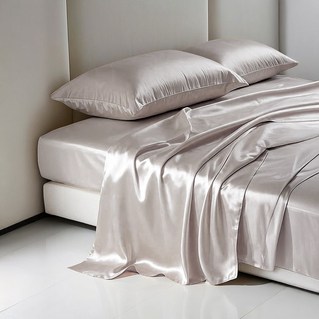 Sand Natural Bamboo Double Bedding Set - SRK 300TC - Bedding - ebarza Furniture UAE | Shop Modern Furniture in Abu Dhabi & Dubai - مفروشات ايبازرا في الامارات | تسوق اثاث عصري وديكورات مميزة في دبي وابوظبي