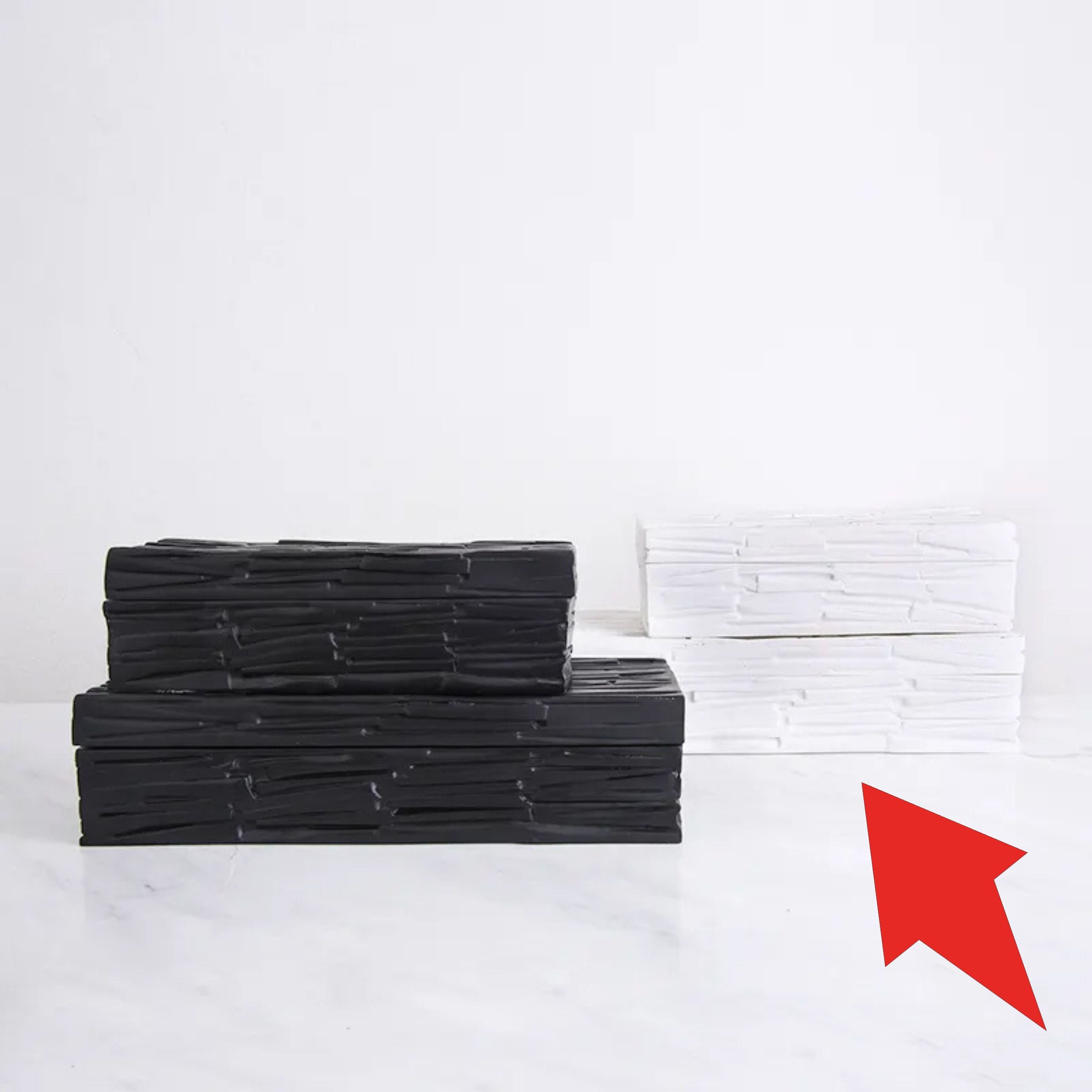 White Resin Decorative Box-A Fc-Sz2022A - Decorative Boxes - ebarza Furniture UAE | Shop Modern Furniture in Abu Dhabi & Dubai - مفروشات ايبازرا في الامارات | تسوق اثاث عصري وديكورات مميزة في دبي وابوظبي