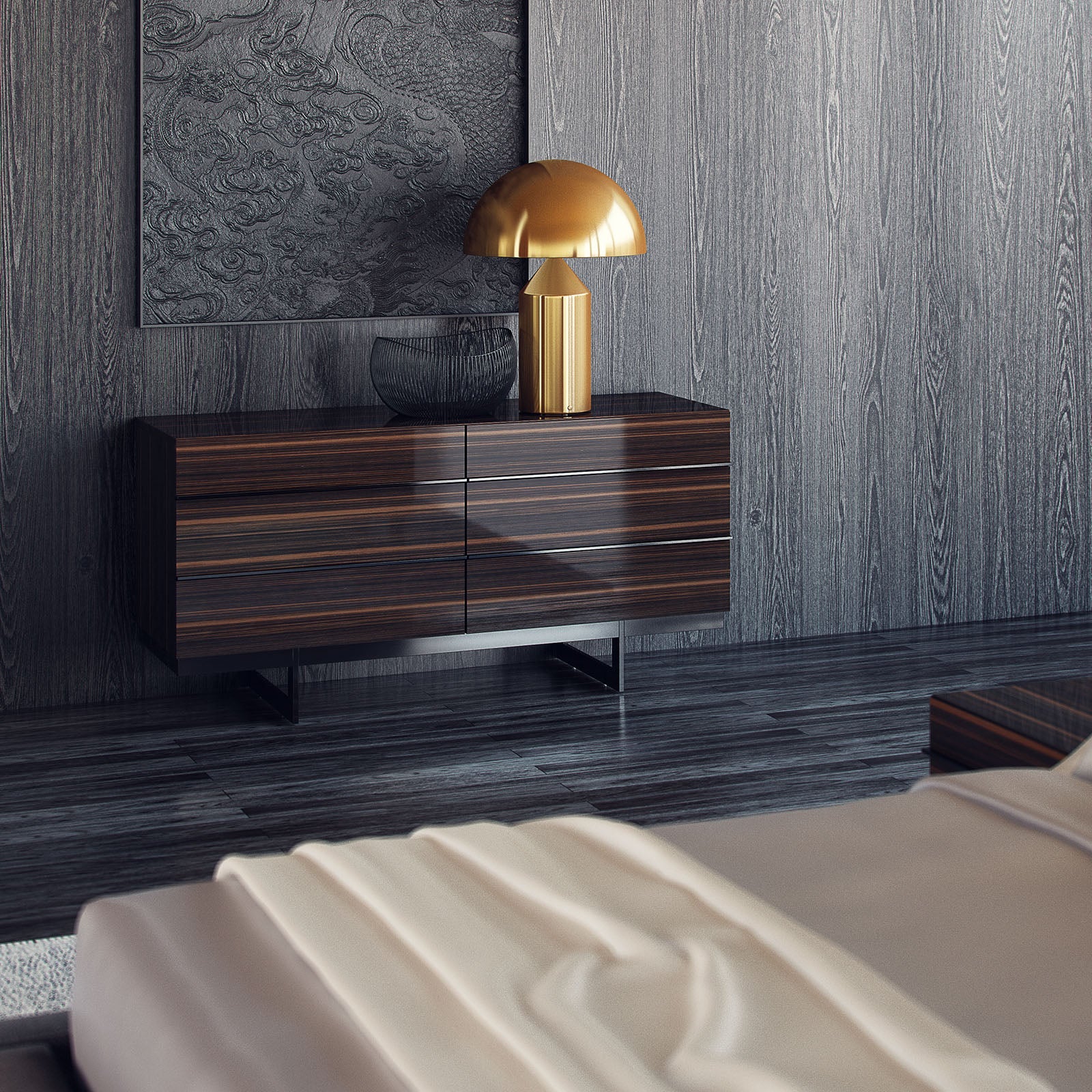 2X Prada Elegant Bedside Tables NLSEP-NS - Bed Side Table - ebarza Furniture UAE | Shop Modern Furniture in Abu Dhabi & Dubai - مفروشات ايبازرا في الامارات | تسوق اثاث عصري وديكورات مميزة في دبي وابوظبي