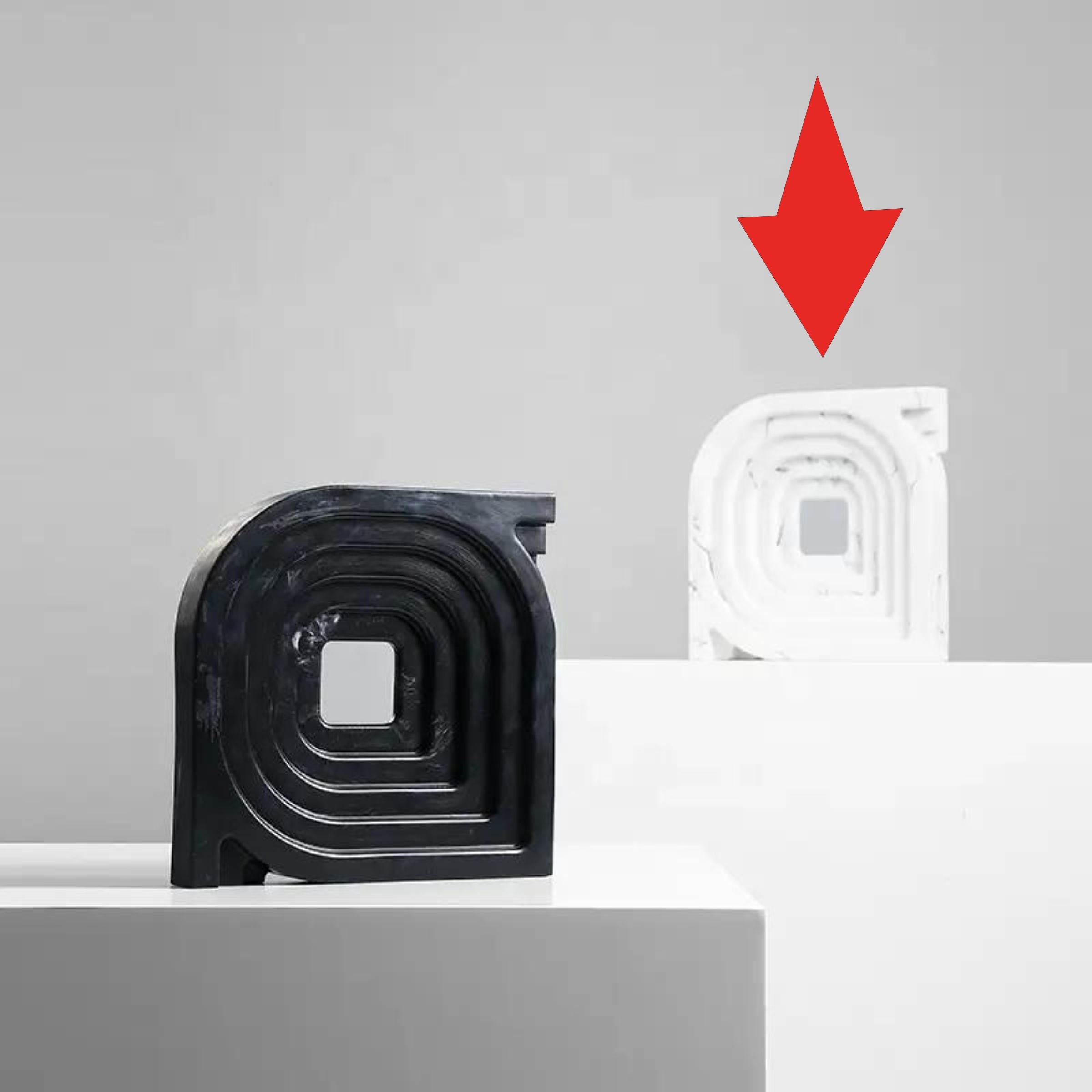 Square And Round Corner Ornaments White Fc-Sz21105B - Home Decor Figurines - ebarza Furniture UAE | Shop Modern Furniture in Abu Dhabi & Dubai - مفروشات ايبازرا في الامارات | تسوق اثاث عصري وديكورات مميزة في دبي وابوظبي