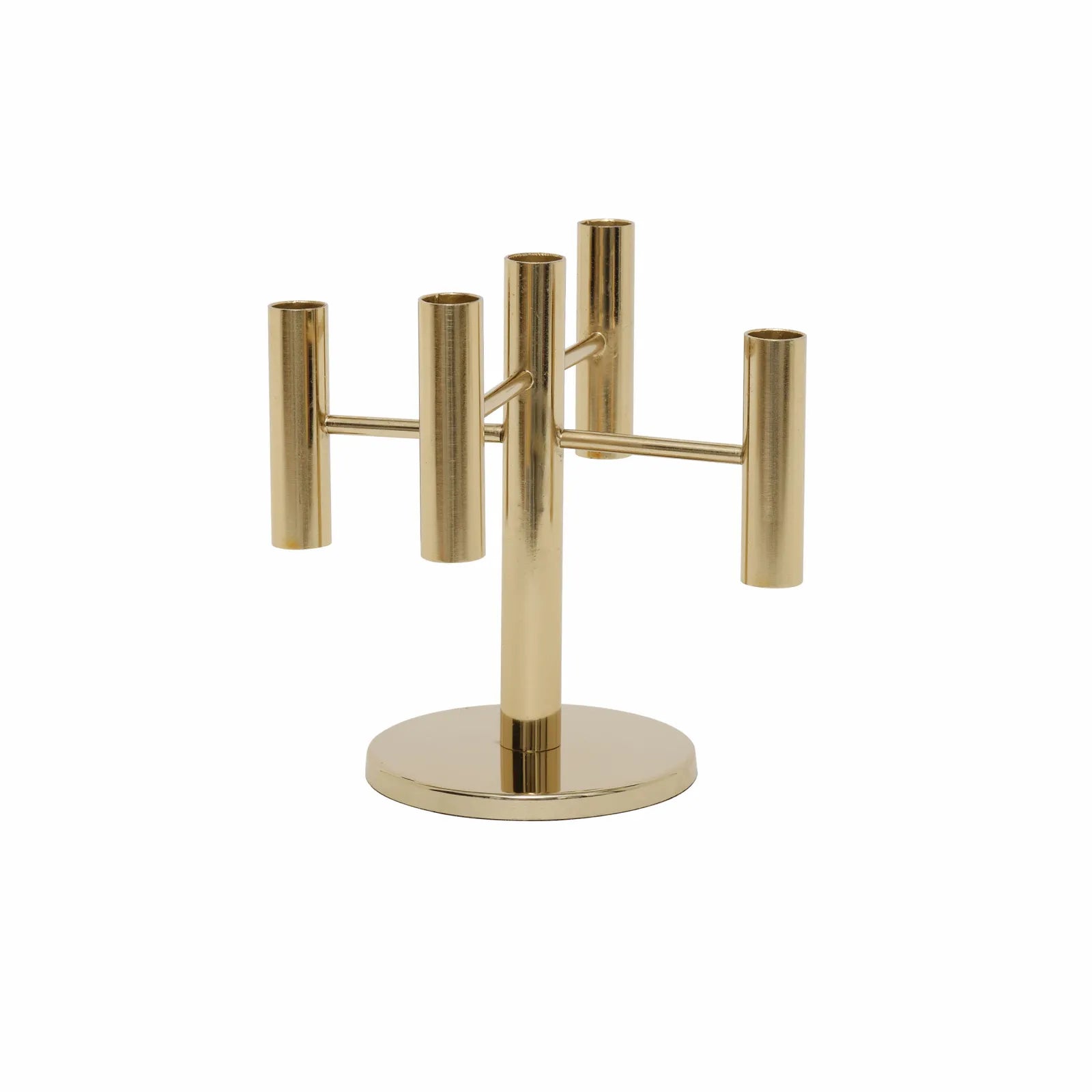 Karaca Home Genna 5 Pcs Candlestick 22 cm Gold 300.22.02.0590 - Candle Holders - ebarza Furniture UAE | Shop Modern Furniture in Abu Dhabi & Dubai - مفروشات ايبازرا في الامارات | تسوق اثاث عصري وديكورات مميزة في دبي وابوظبي