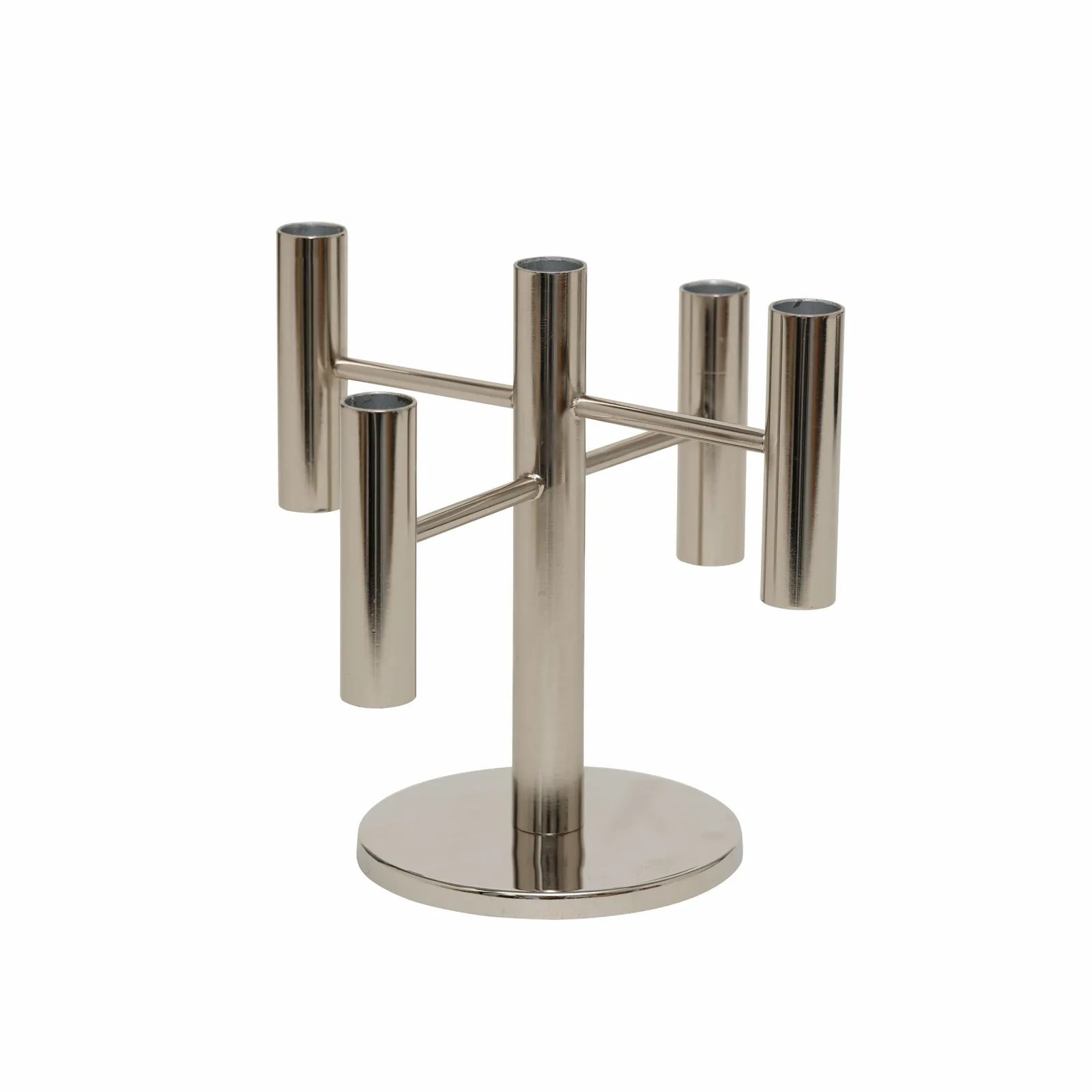 Karaca Home New Year Glenna 5 Silver Candlestick 300.22.02.0591 - Candle Holders - ebarza Furniture UAE | Shop Modern Furniture in Abu Dhabi & Dubai - مفروشات ايبازرا في الامارات | تسوق اثاث عصري وديكورات مميزة في دبي وابوظبي