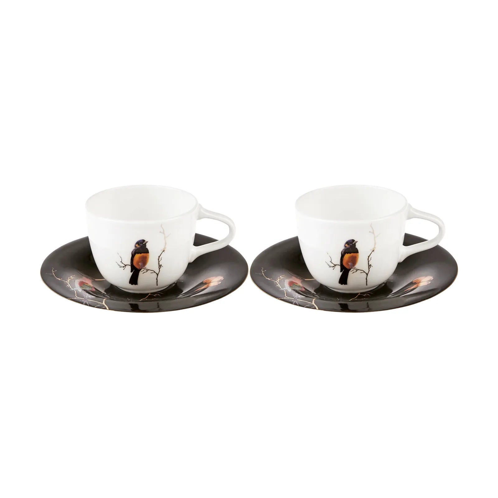 Karaca Fine Pearl Grace Black Set of 2 Coffee Cups 100 ml 153.03.06.9826 - Coffee Sets - ebarza Furniture UAE | Shop Modern Furniture in Abu Dhabi & Dubai - مفروشات ايبازرا في الامارات | تسوق اثاث عصري وديكورات مميزة في دبي وابوظبي