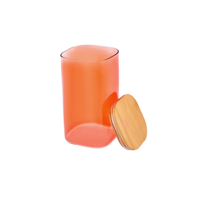 Karaca Zoro Orange Glass Storage Container 153.03.08.3333 - Spice Sets - ebarza Furniture UAE | Shop Modern Furniture in Abu Dhabi & Dubai - مفروشات ايبازرا في الامارات | تسوق اثاث عصري وديكورات مميزة في دبي وابوظبي