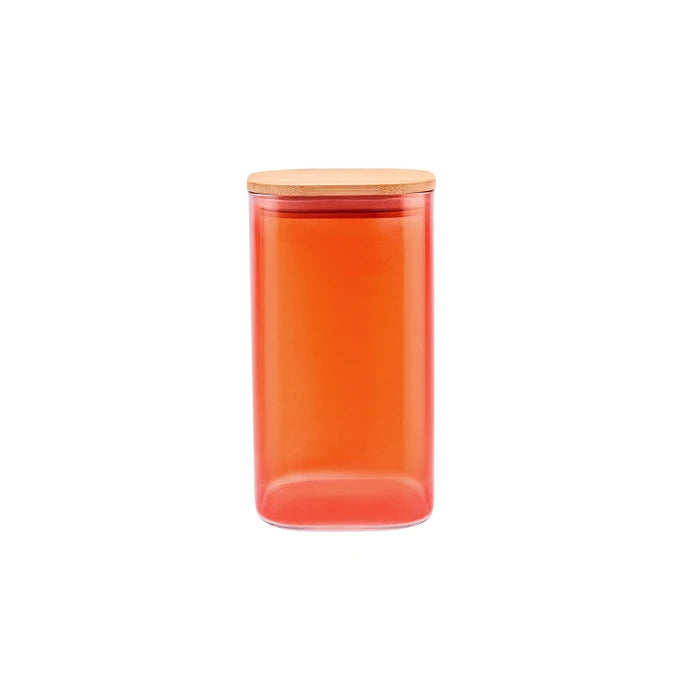 Karaca Zoro Orange Glass Storage Container 153.03.08.3333 - Spice Sets - ebarza Furniture UAE | Shop Modern Furniture in Abu Dhabi & Dubai - مفروشات ايبازرا في الامارات | تسوق اثاث عصري وديكورات مميزة في دبي وابوظبي