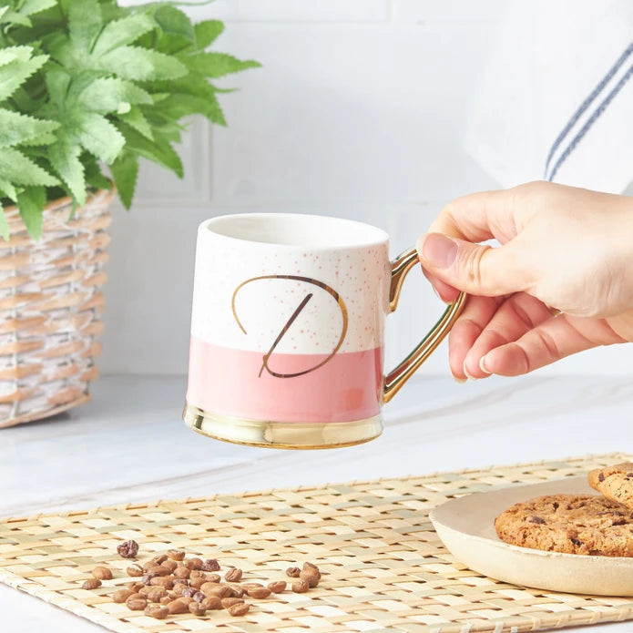 Karaca Letter D Mug 153.03.06.1611 - Mugs - ebarza Furniture UAE | Shop Modern Furniture in Abu Dhabi & Dubai - مفروشات ايبازرا في الامارات | تسوق اثاث عصري وديكورات مميزة في دبي وابوظبي