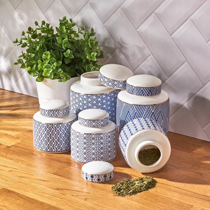 Karaca Tegan Blue 5 Pieces Spice Set 153.03.06.7585 - Spice Sets - ebarza Furniture UAE | Shop Modern Furniture in Abu Dhabi & Dubai - مفروشات ايبازرا في الامارات | تسوق اثاث عصري وديكورات مميزة في دبي وابوظبي