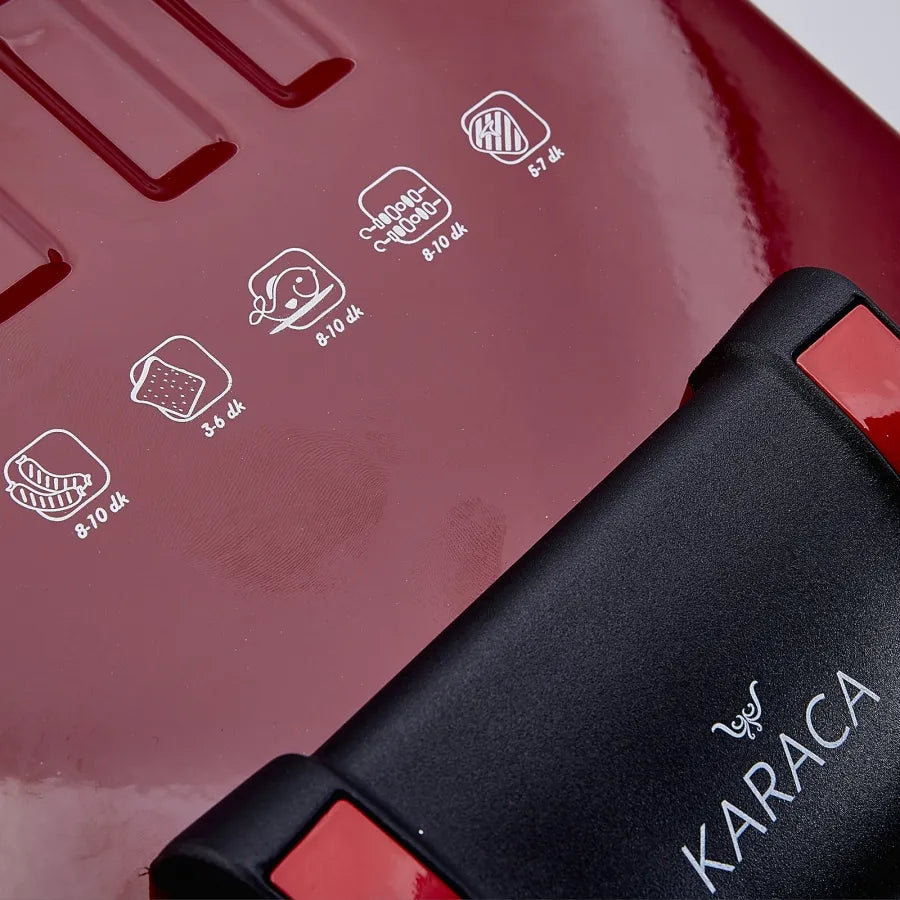 Karaca Future Granite Red Grill And Toaster 1800W 153.06.11.0409 - Kitchen Appliances - ebarza Furniture UAE | Shop Modern Furniture in Abu Dhabi & Dubai - مفروشات ايبازرا في الامارات | تسوق اثاث عصري وديكورات مميزة في دبي وابوظبي
